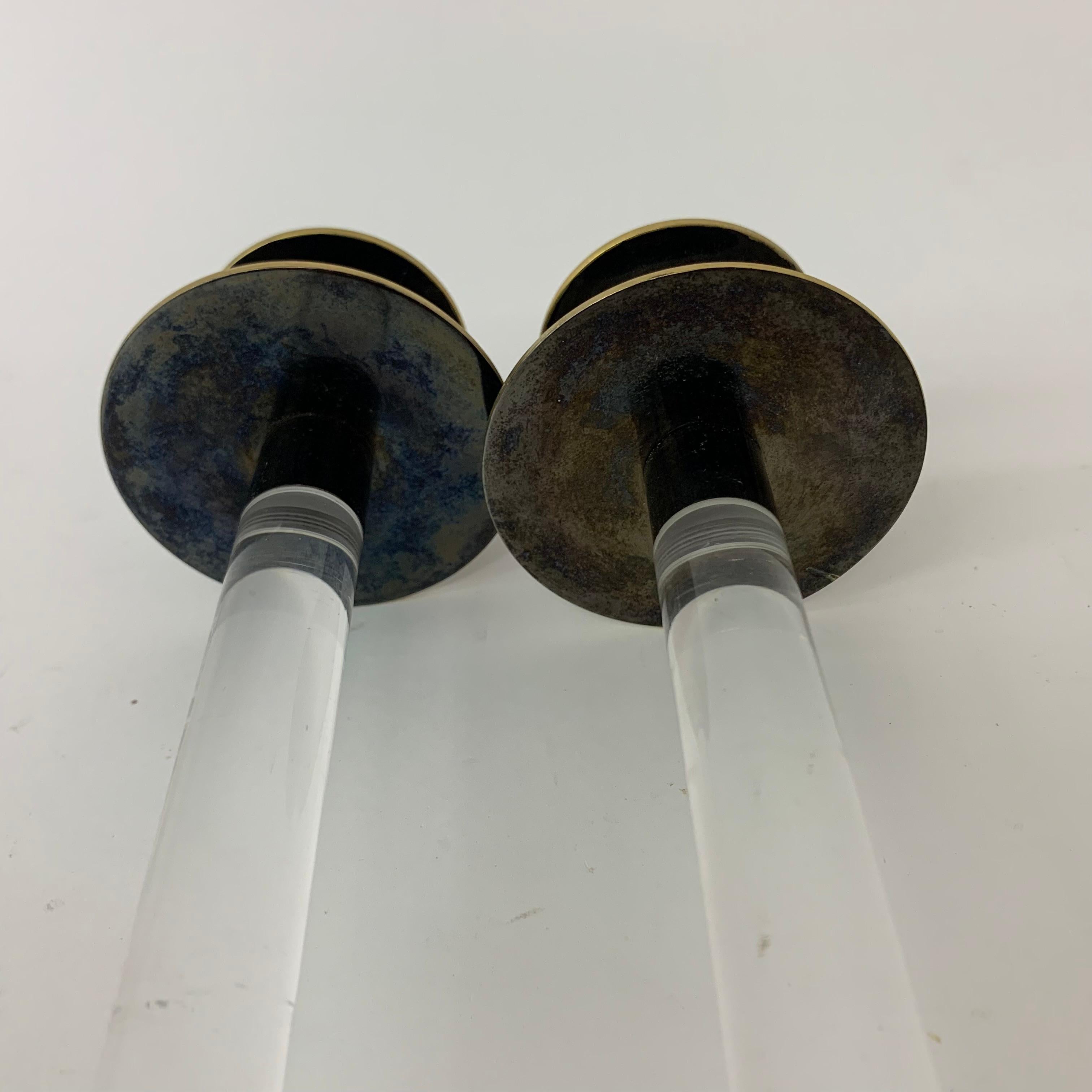 Set di 2 candele in lucite Caravell, anni '70 in vendita 14