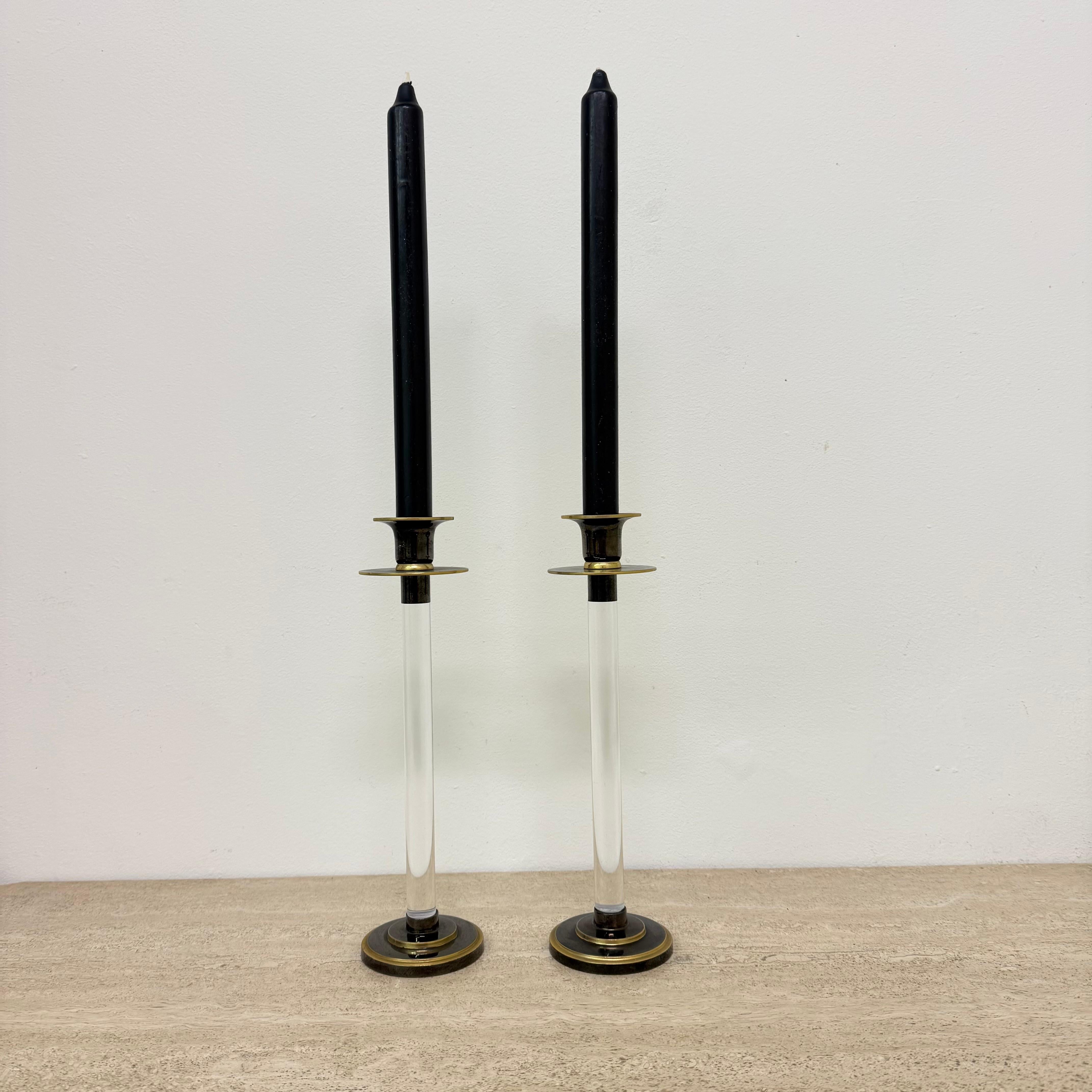 Set di 2 candele in lucite Caravell, anni '70 in vendita 14