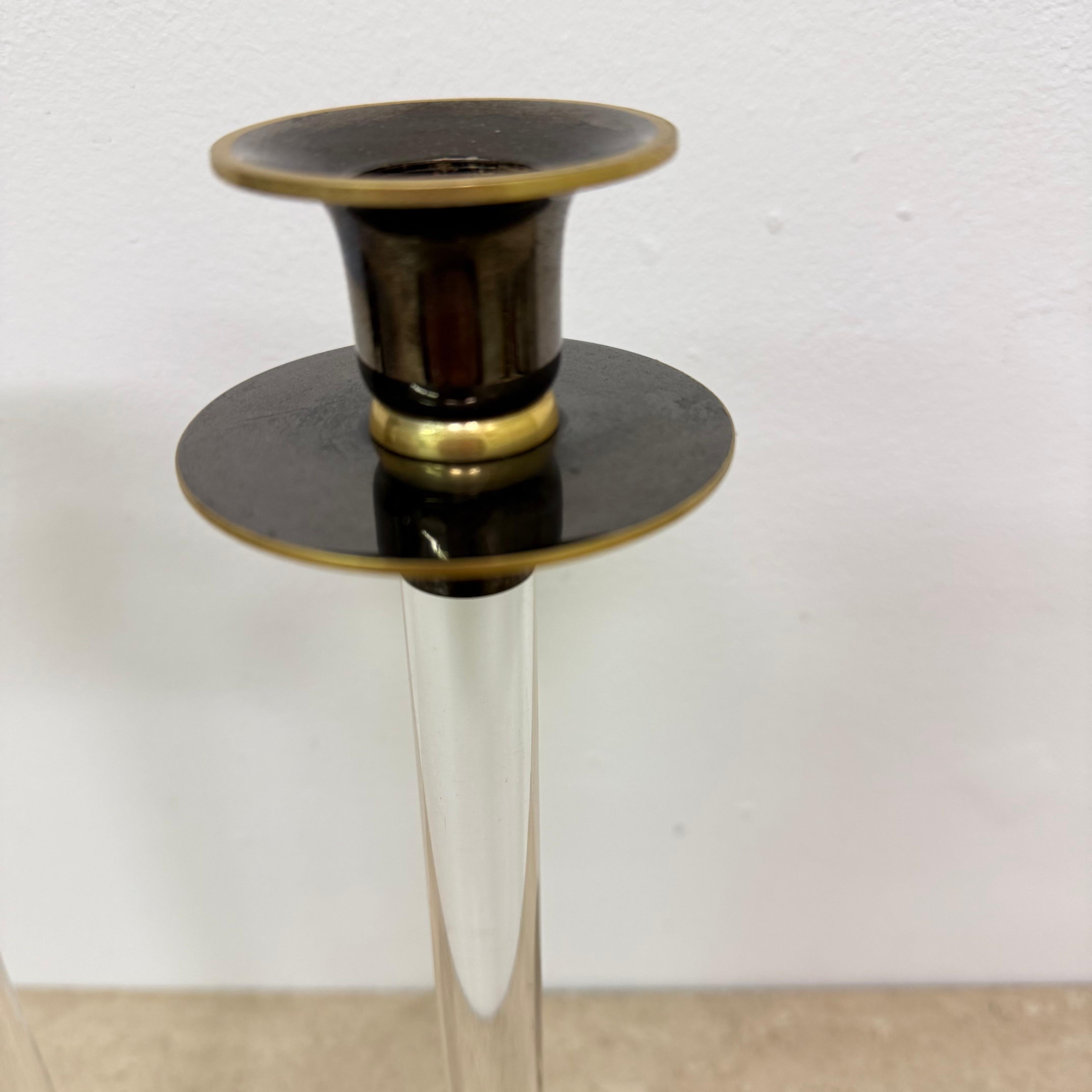 Set di 2 candele in lucite Caravell, anni '70 in vendita 1