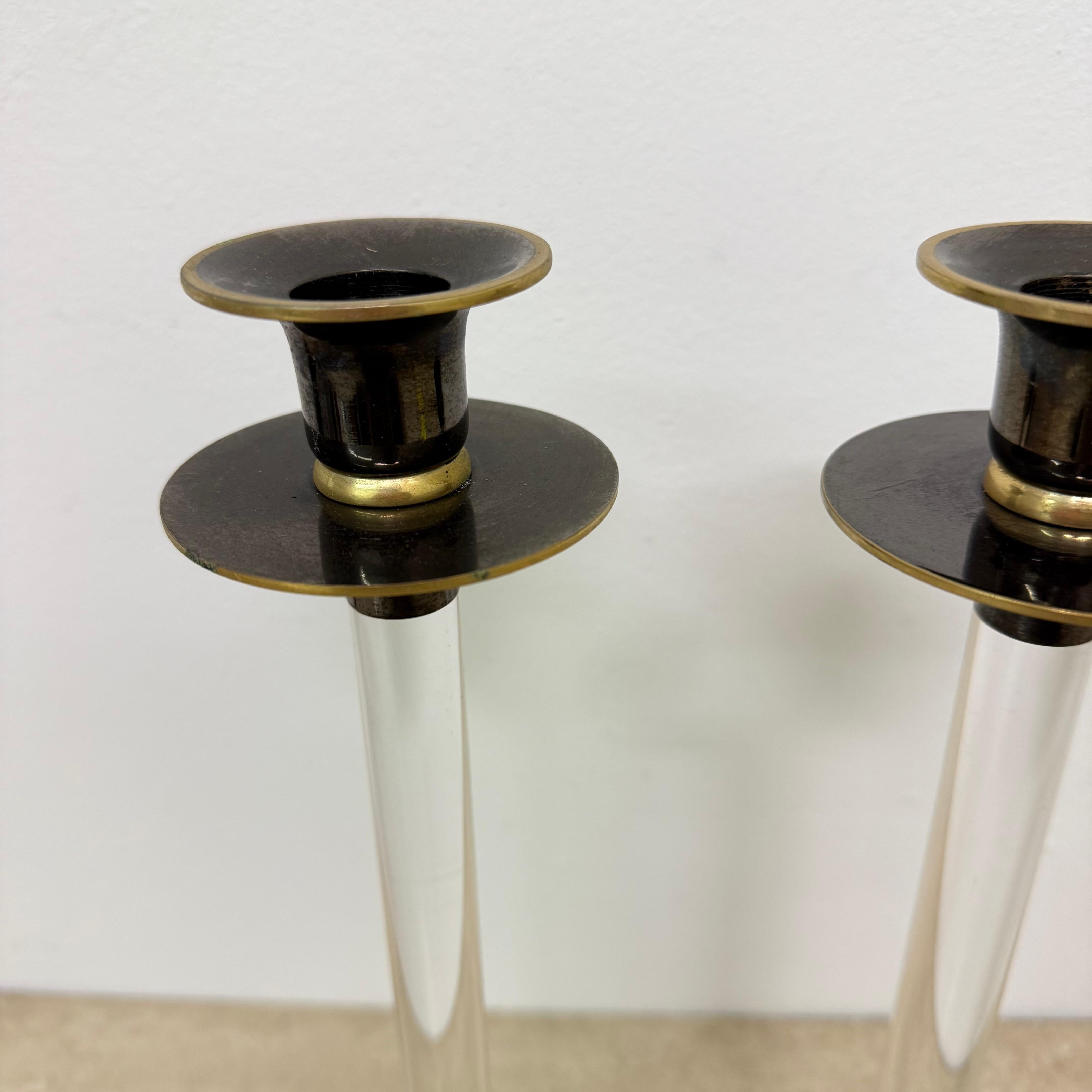 Set di 2 candele in lucite Caravell, anni '70 in vendita 2