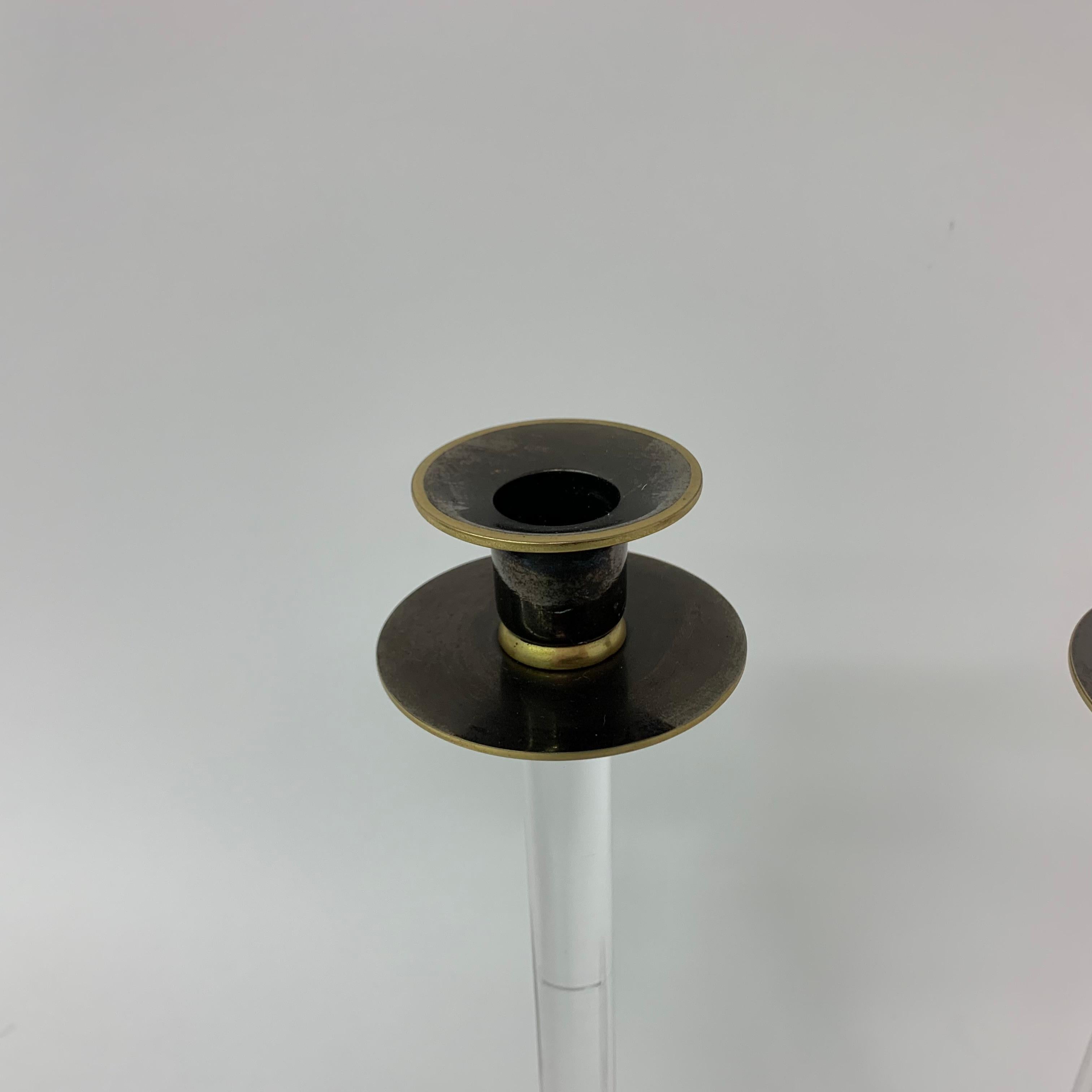 Set di 2 candele in lucite Caravell, anni '70 in vendita 3