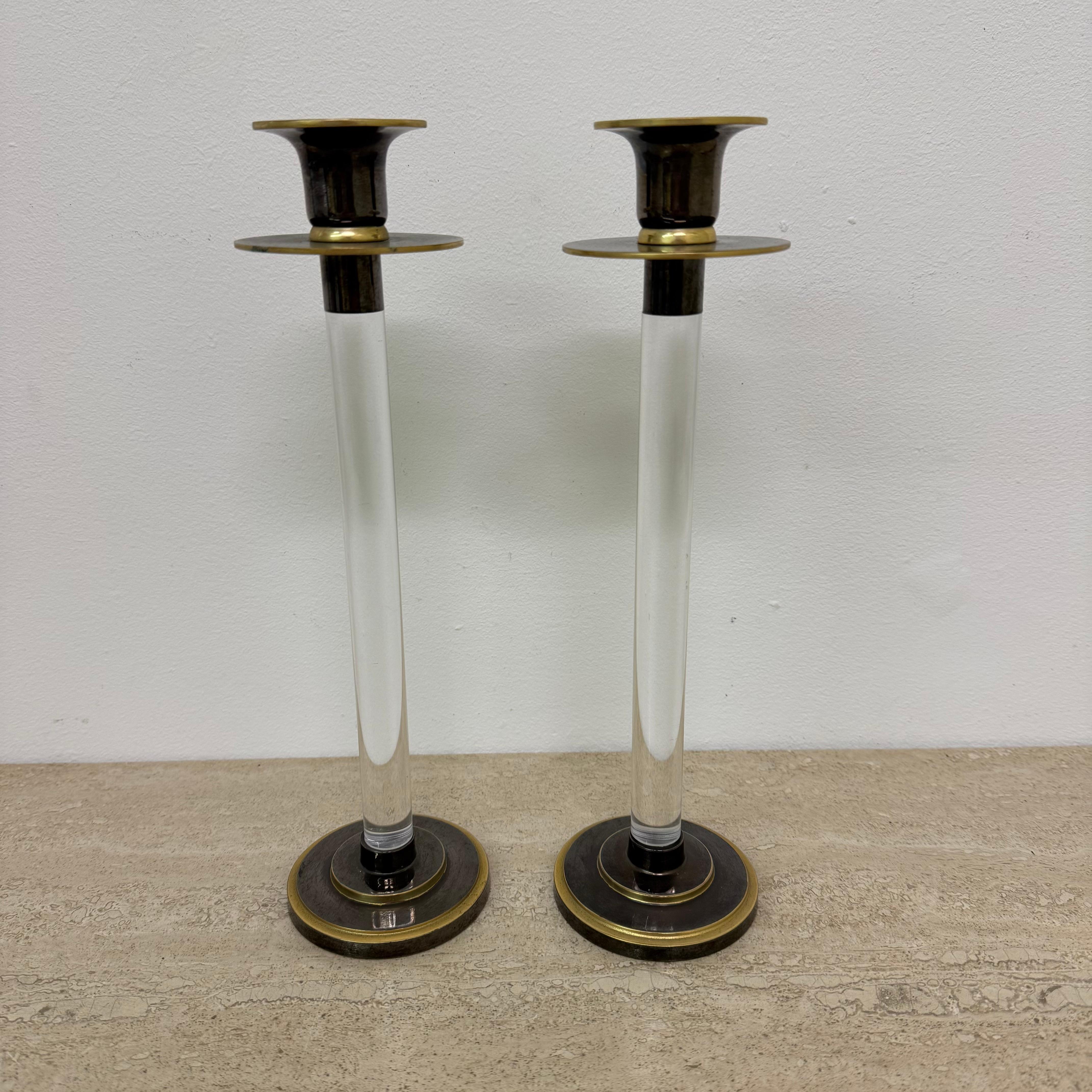 Set di 2 candele in lucite Caravell, anni '70 in vendita 3
