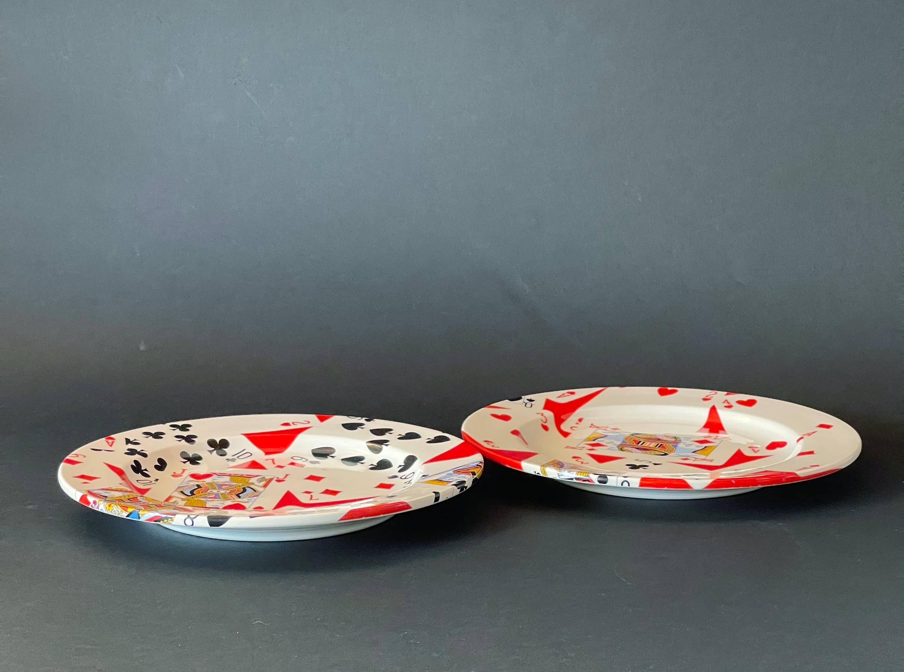 GUCCI Set aus 2 Kartentellern (20. Jahrhundert) im Angebot