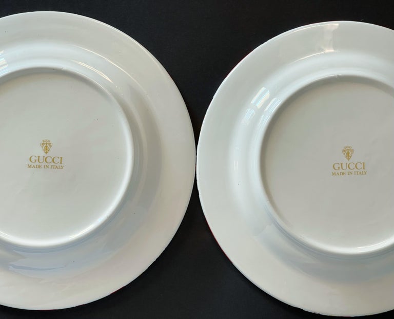 GUCCI Set of 2 Card Plates For Sale at 1stDibs