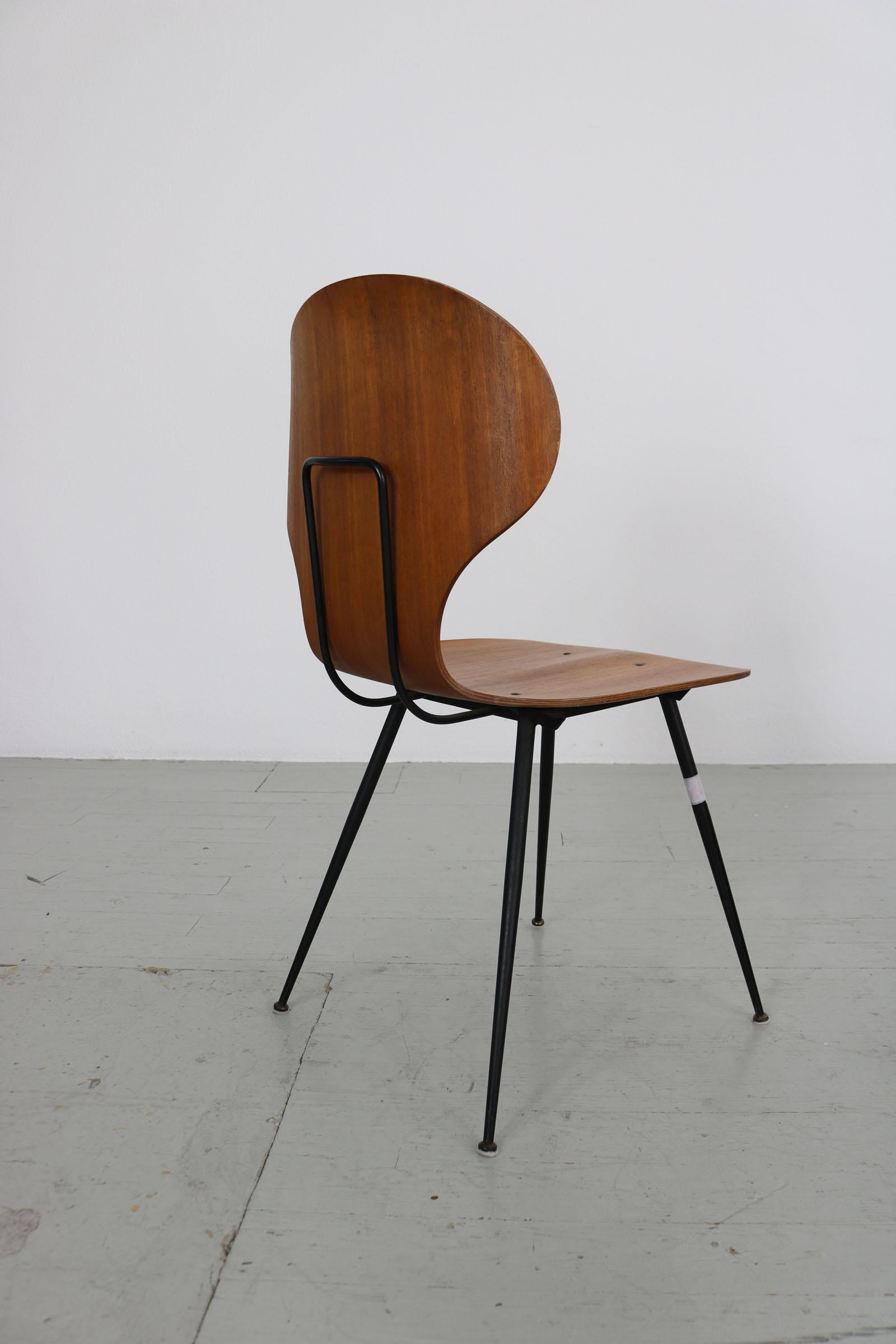 Set of 2 , Carlo Ratti Bentwood Chairs, Italy, 1950s by Industria Legni Curvati  For Sale 4