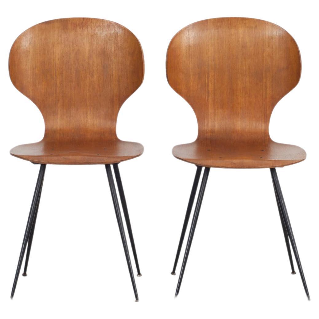 Set of 2 , Carlo Ratti Bentwood Chairs, Italy, 1950s by Industria Legni Curvati 