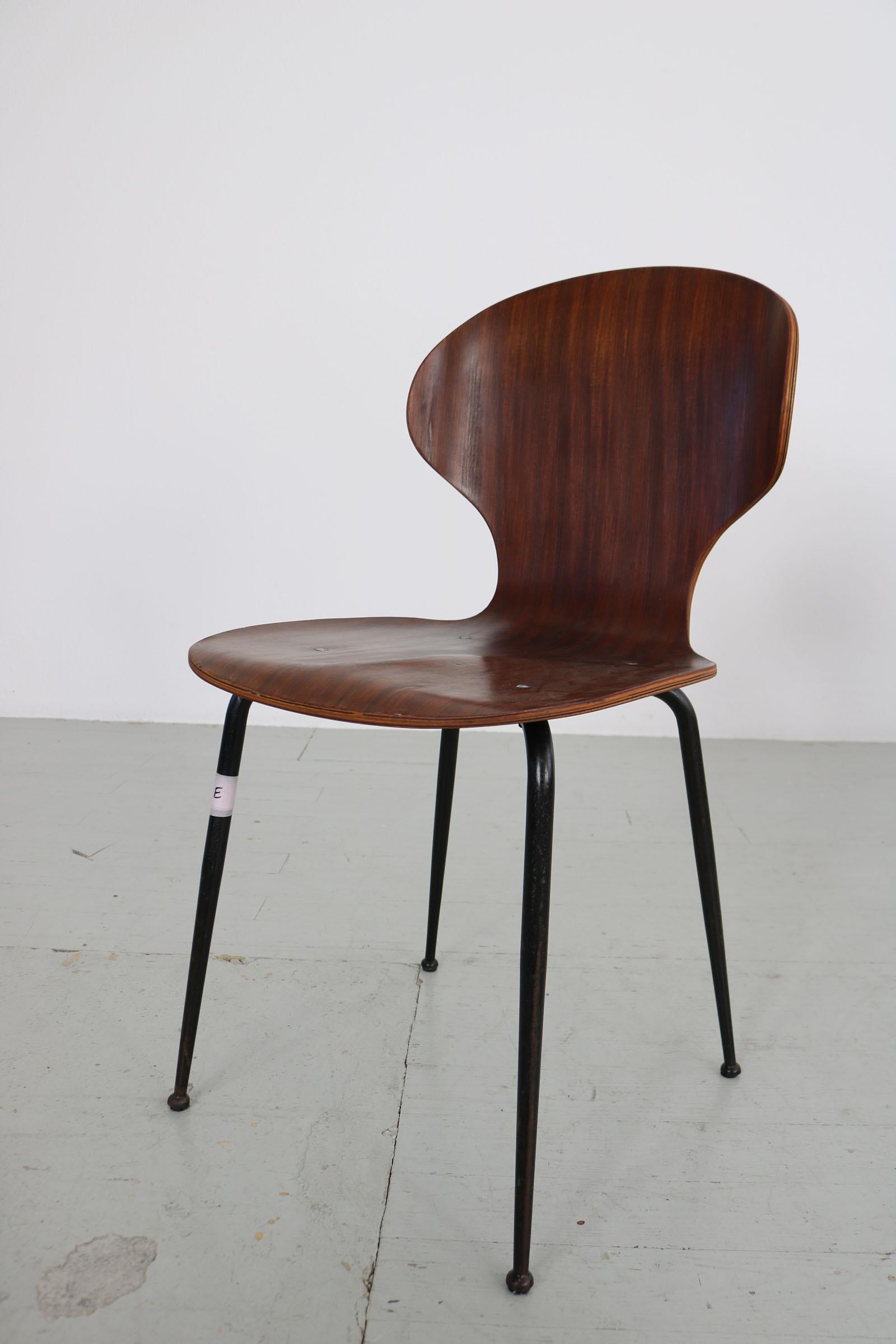 Set of  2 , Carlo Ratti Bentwood Chairs, Italy, 1950s. Industria Legni Curvati.  For Sale 8