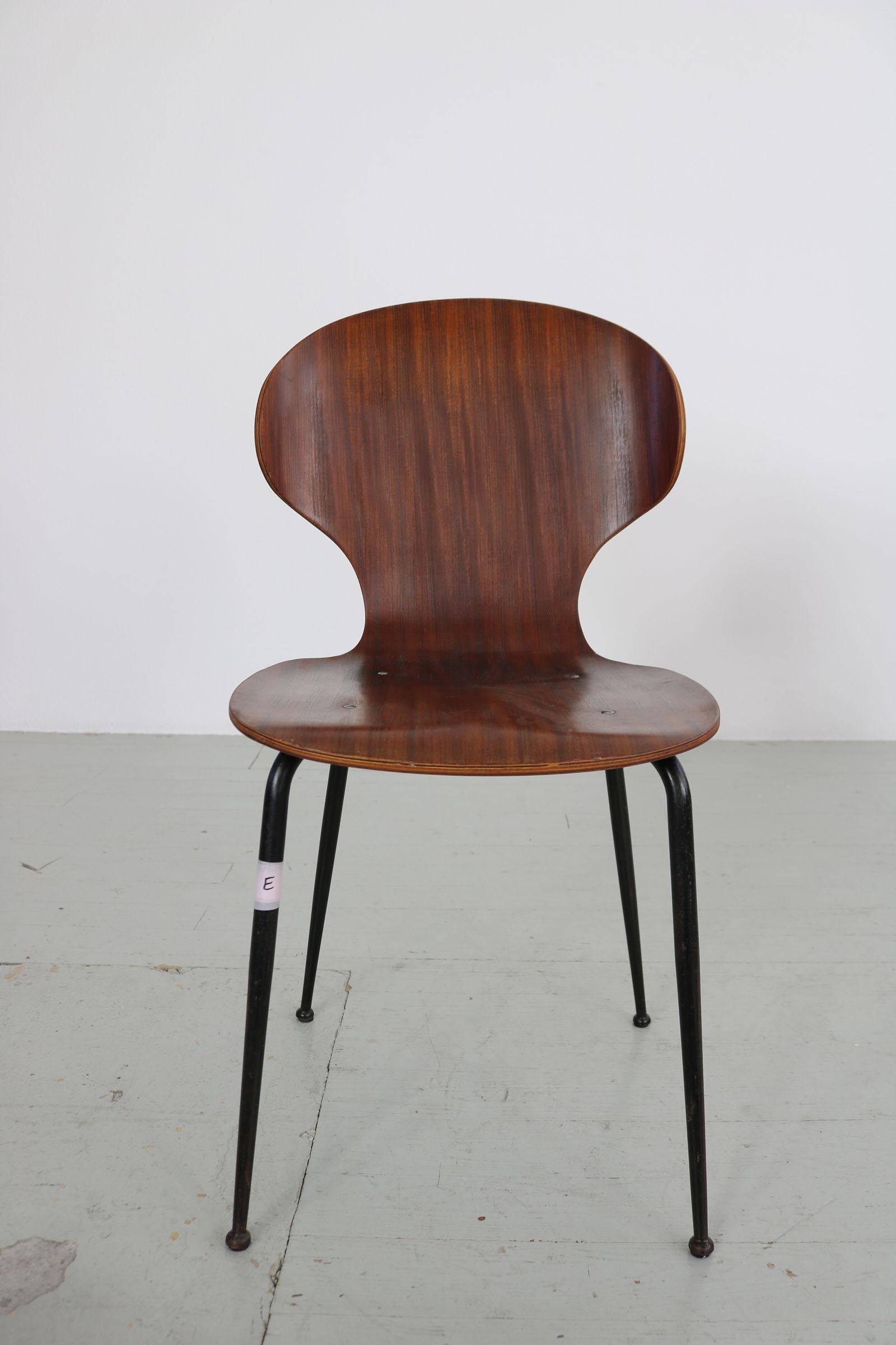 Set of  2 , Carlo Ratti Bentwood Chairs, Italy, 1950s. Industria Legni Curvati.  For Sale 1