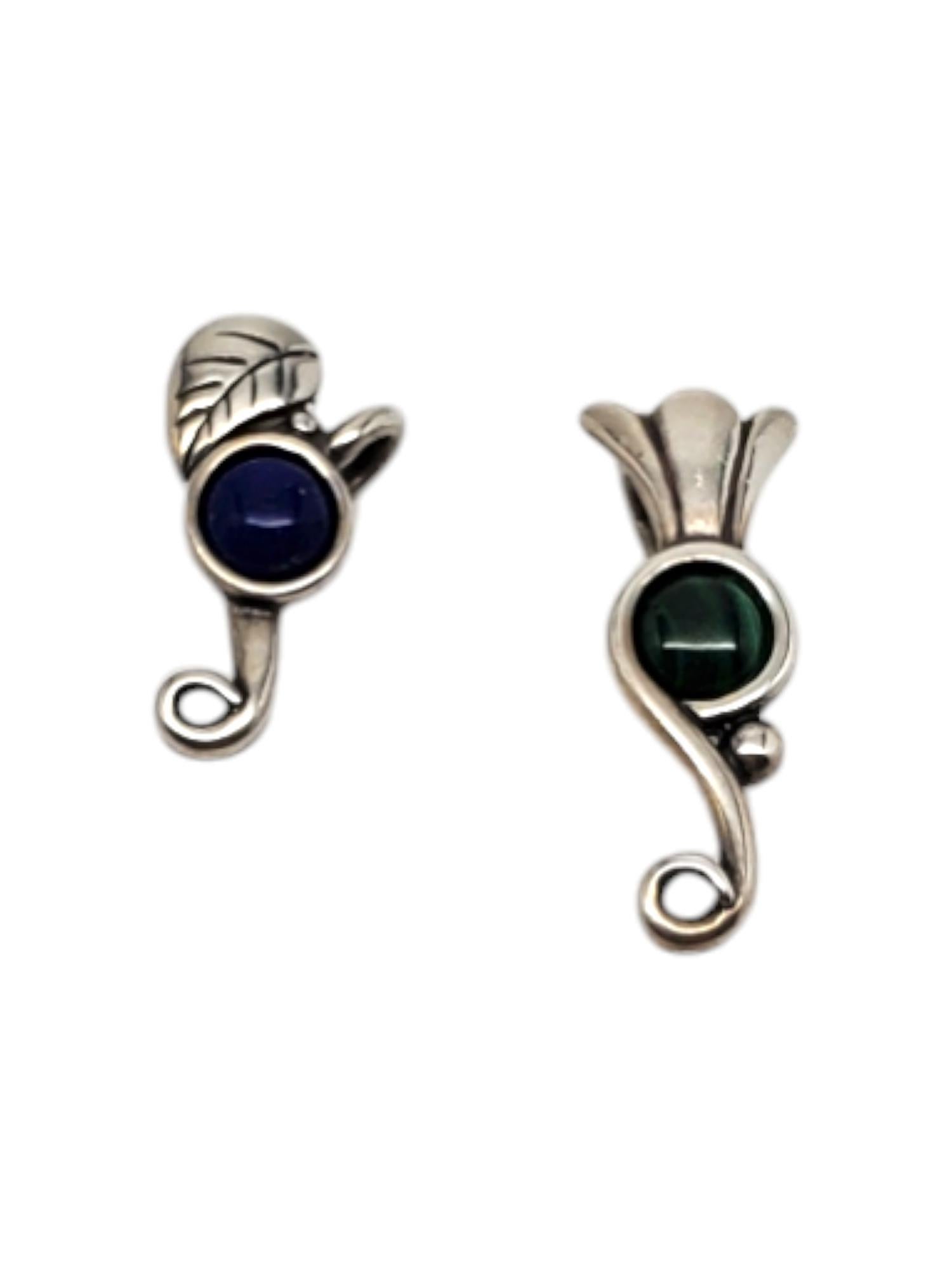 Donna Set di 2 ciondoli Carolyn Pollack in argento sterling con lapislazzuli e malachite #19698 in vendita