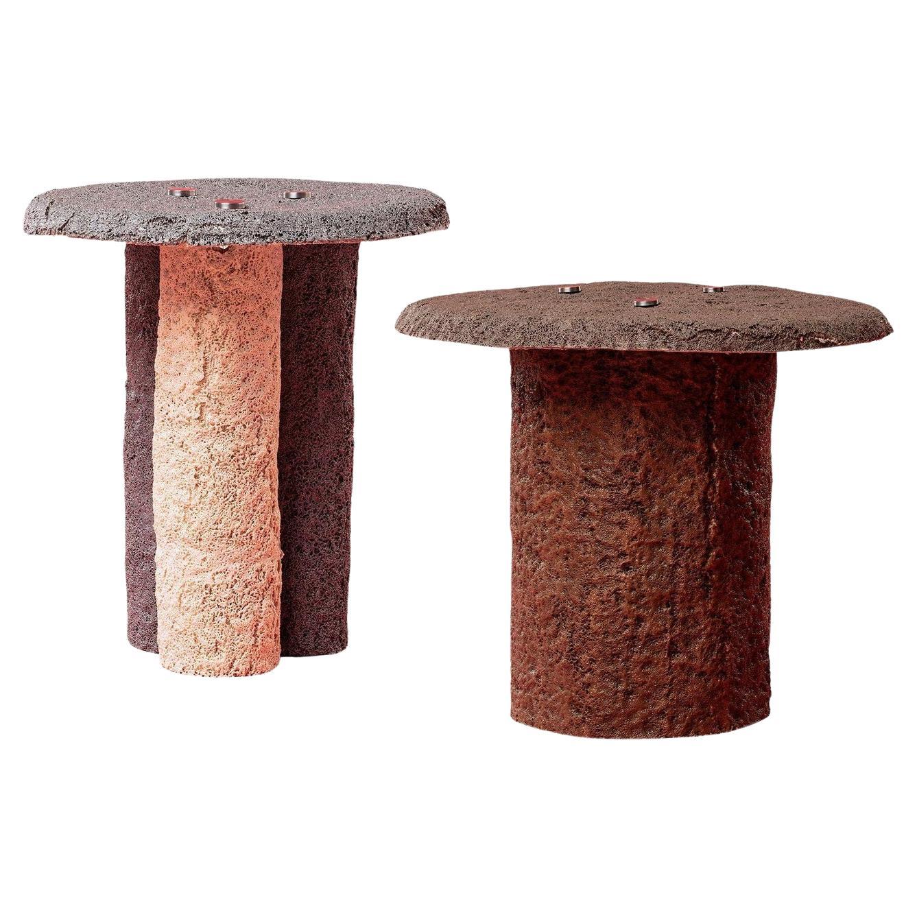 Set of 2 Carpet Matter Side Table by Riccardo Cenedella