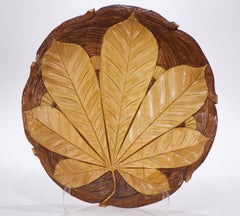 Ensemble de 2 plateaux en Wood Carved avec Label, Ukraine années 1970-1980