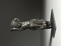 Set of 2 cast-iron angels, 19th century