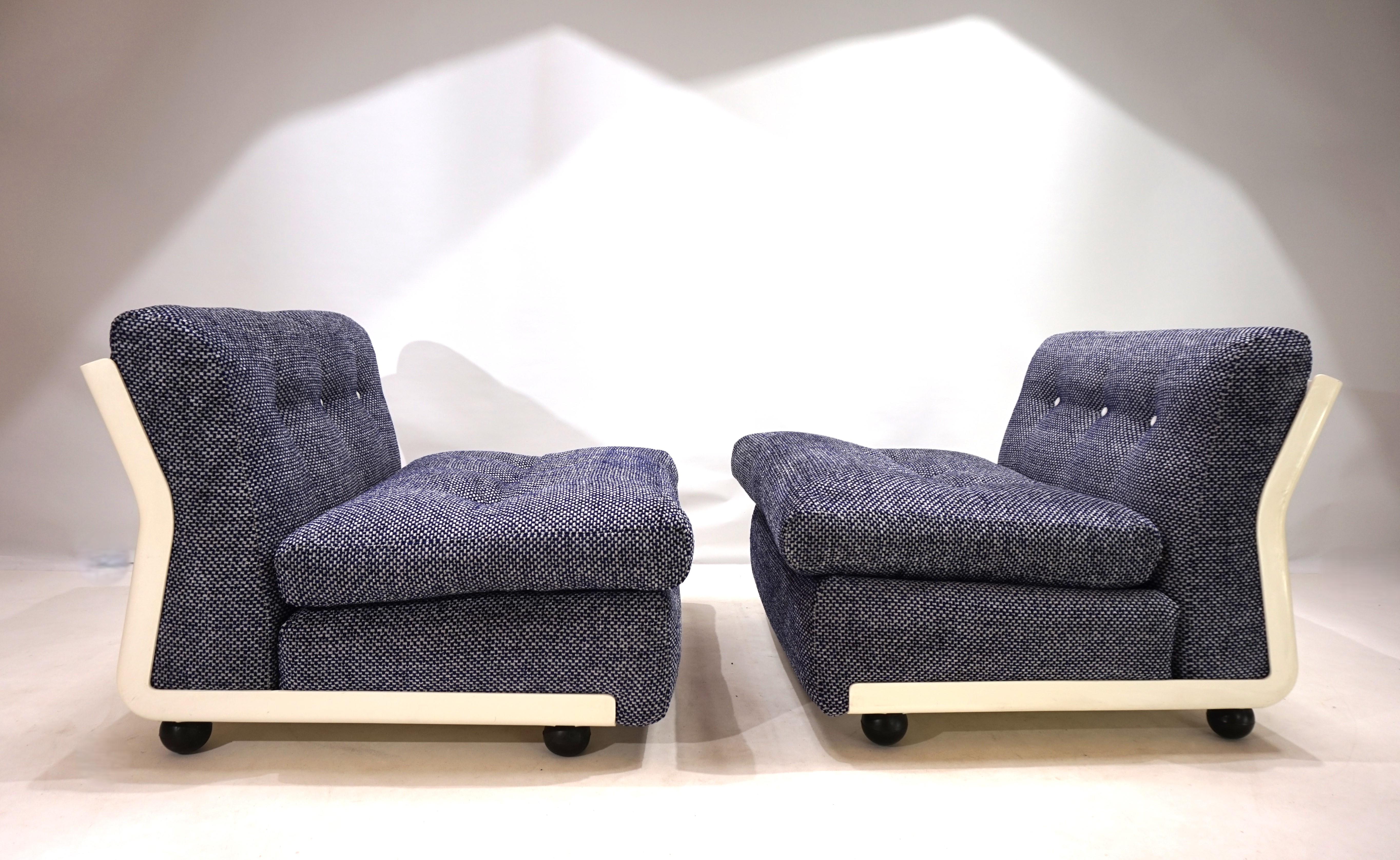 Set of 2 C&B Italia Amanta lounge modular chairs by Mario Bellini, 1970. en vente 4