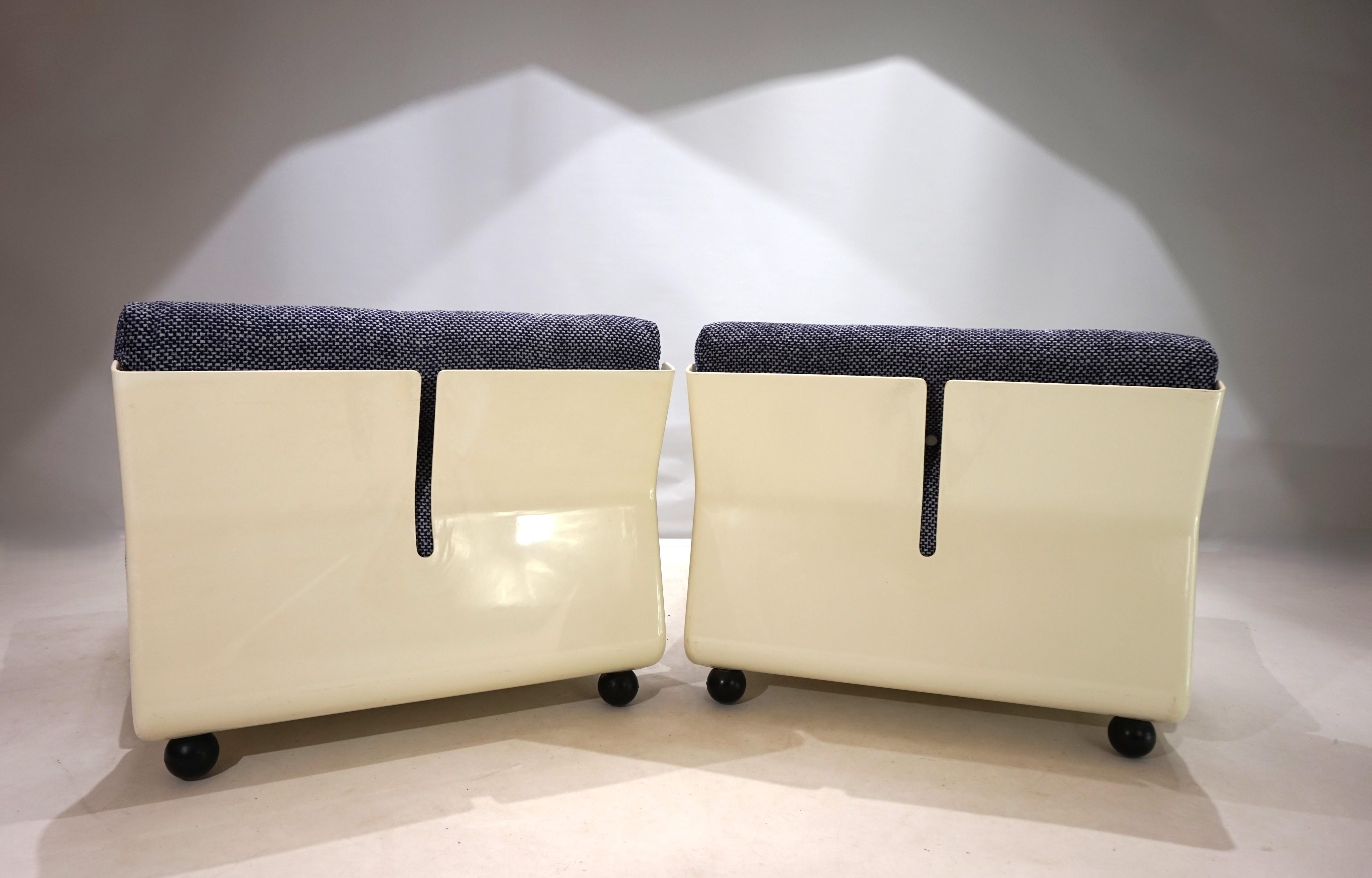 Set of 2 C&B Italia Amanta lounge modular chairs by Mario Bellini, 1970. en vente 6