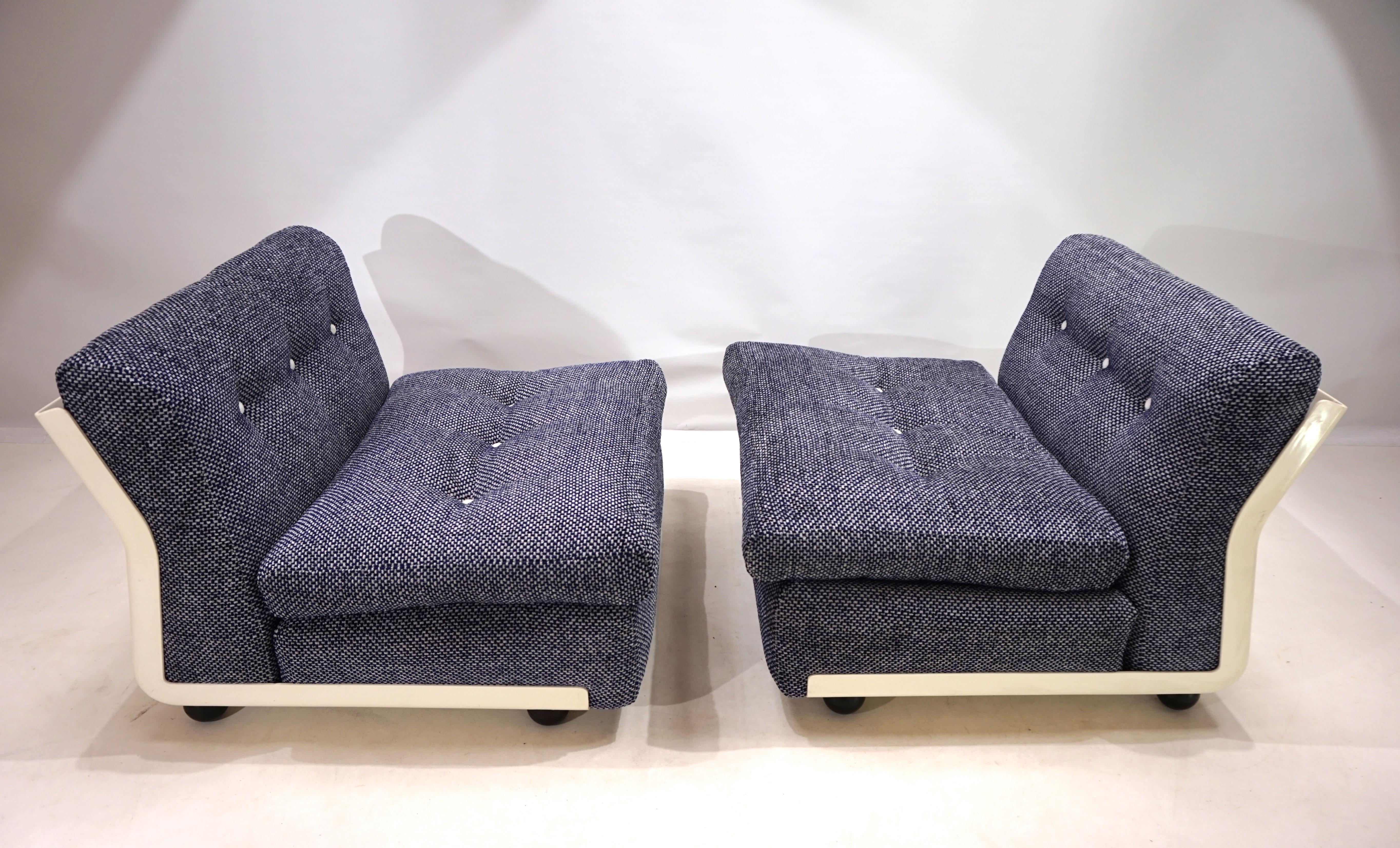 Set of 2 C&B Italia Amanta lounge modular chairs by Mario Bellini, 1970. en vente 8