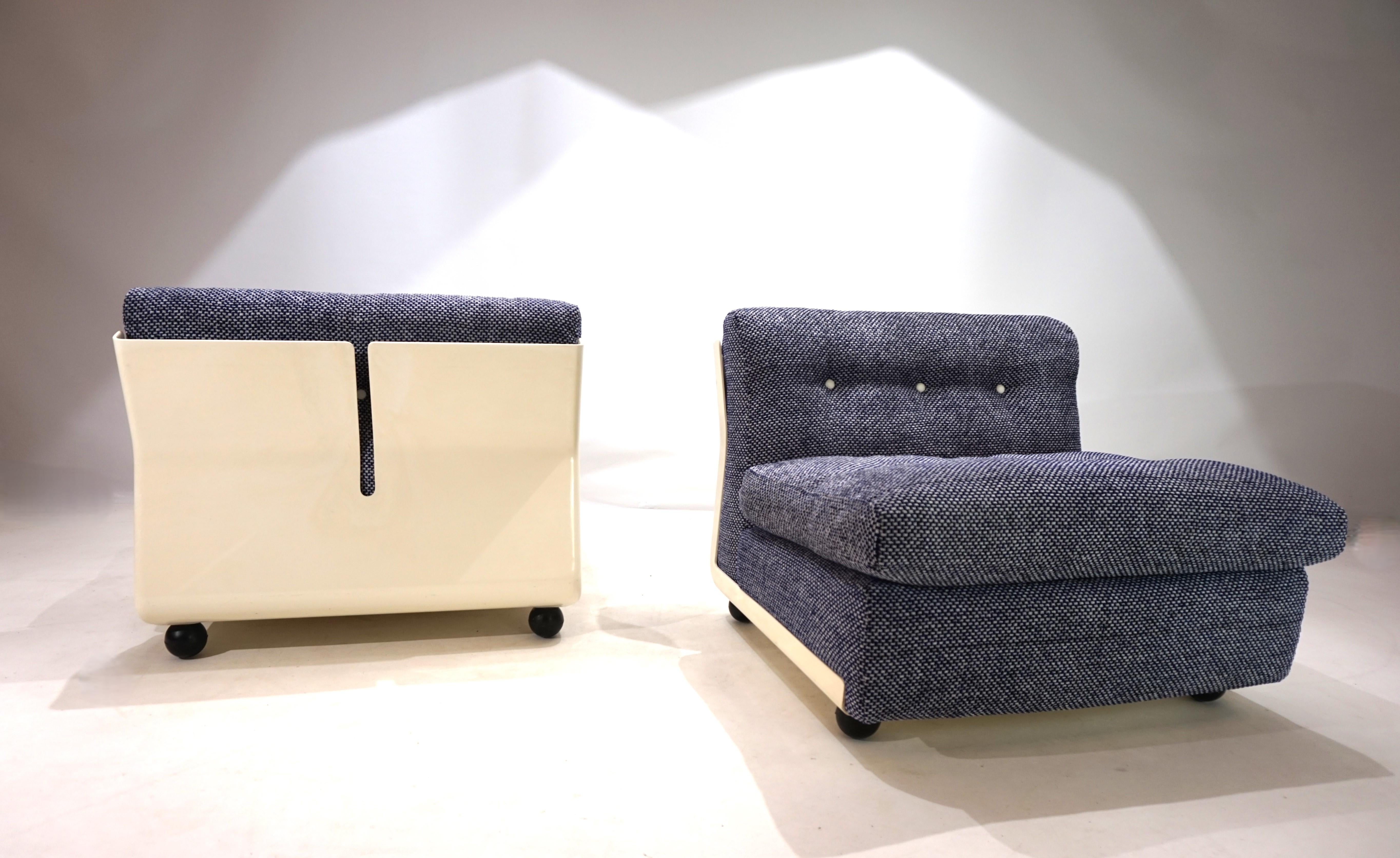 Set of 2 C&B Italia Amanta lounge modular chairs by Mario Bellini, 1970. en vente 9