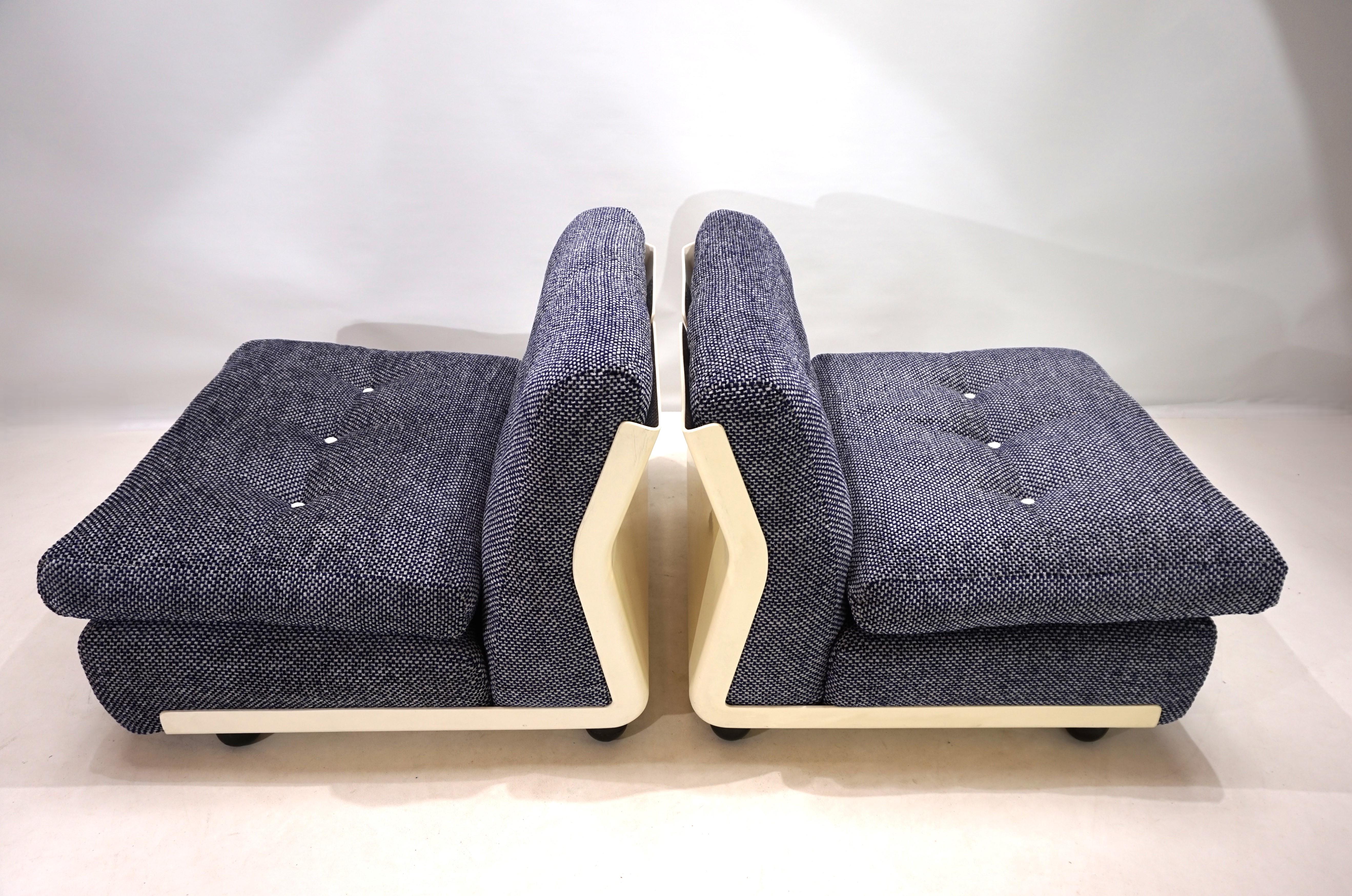 Set of 2 C&B Italia Amanta lounge modular chairs by Mario Bellini, 1970. en vente 12
