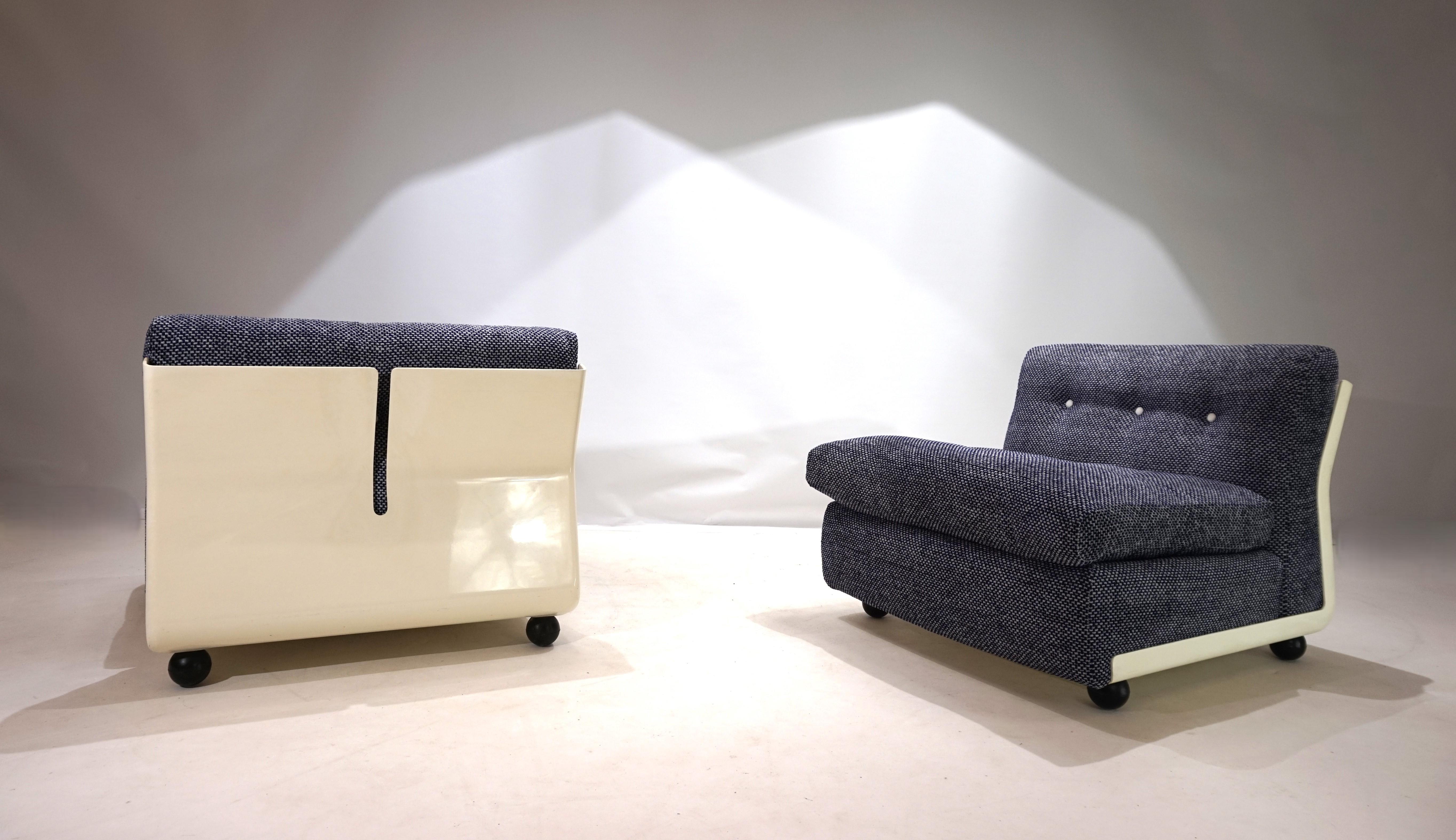 italien Set of 2 C&B Italia Amanta lounge modular chairs by Mario Bellini, 1970. en vente