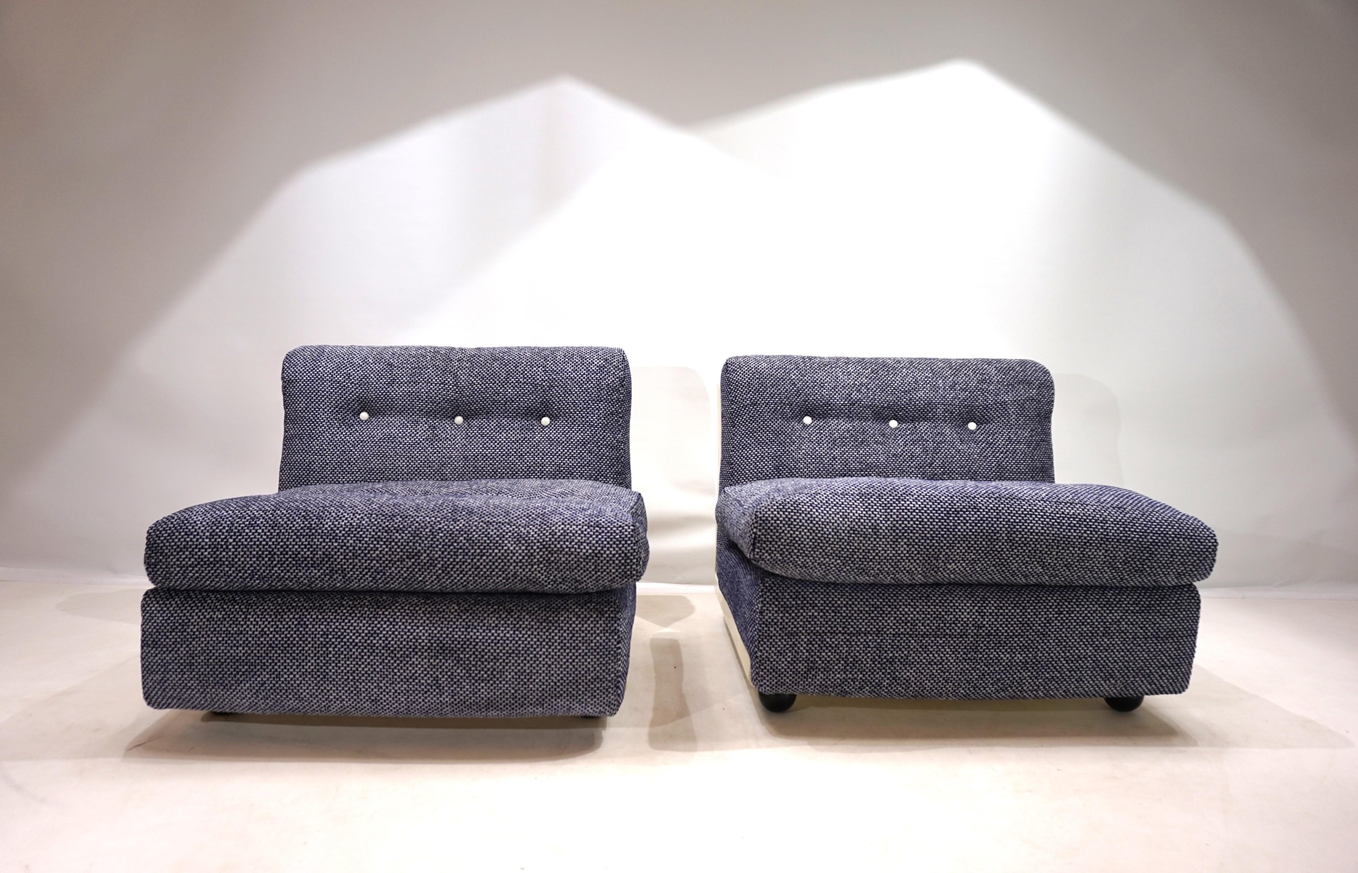 Conjunto de 2 sillones modulares C&B Italia Amanta lounge de Mario Bellini, 1970 finales del siglo XX en venta
