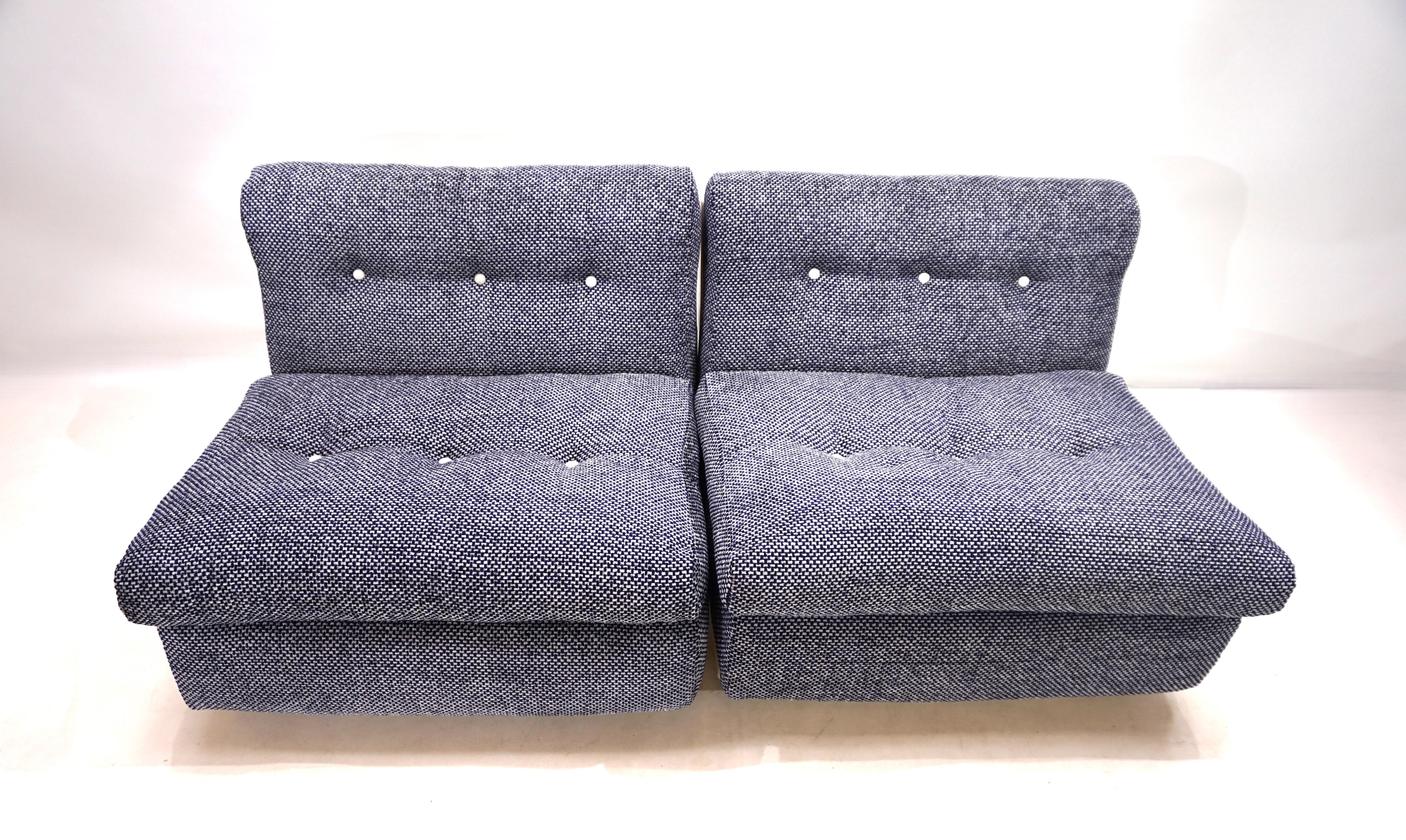 Set of 2 C&B Italia Amanta lounge modular chairs by Mario Bellini, 1970. en vente 2