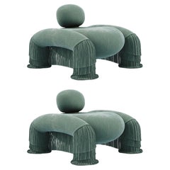 2er-Set Century New Set Collection Odessa Fringes Armchair von Ottiu