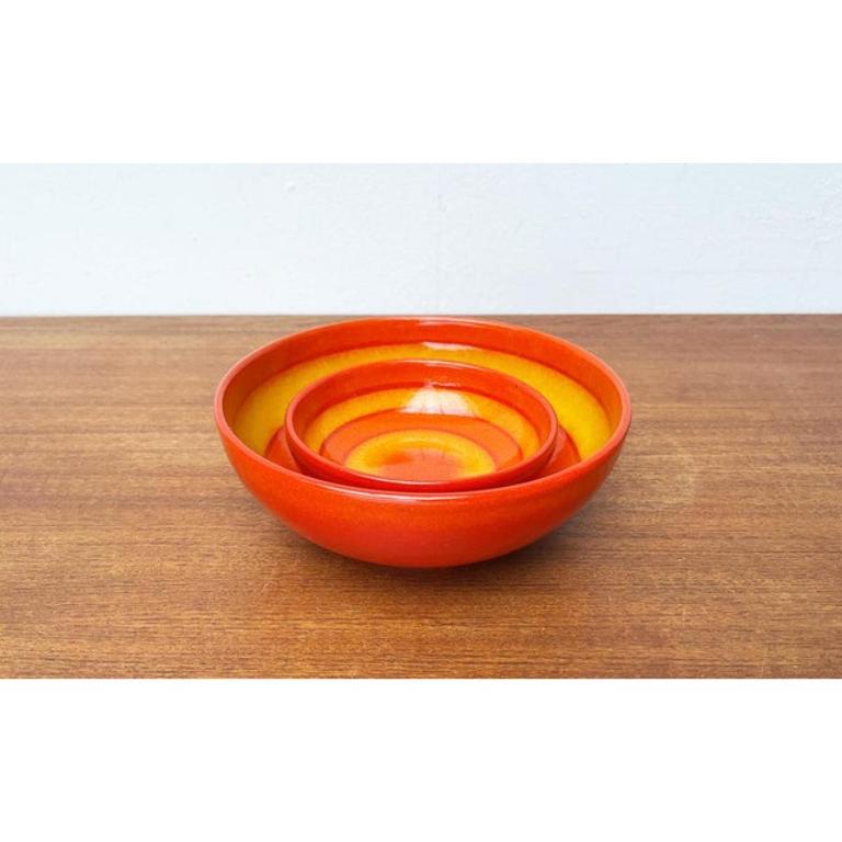 Italian Set of 2 Ceramic Bowls from Baldelli, Italy, 1970s For Sale