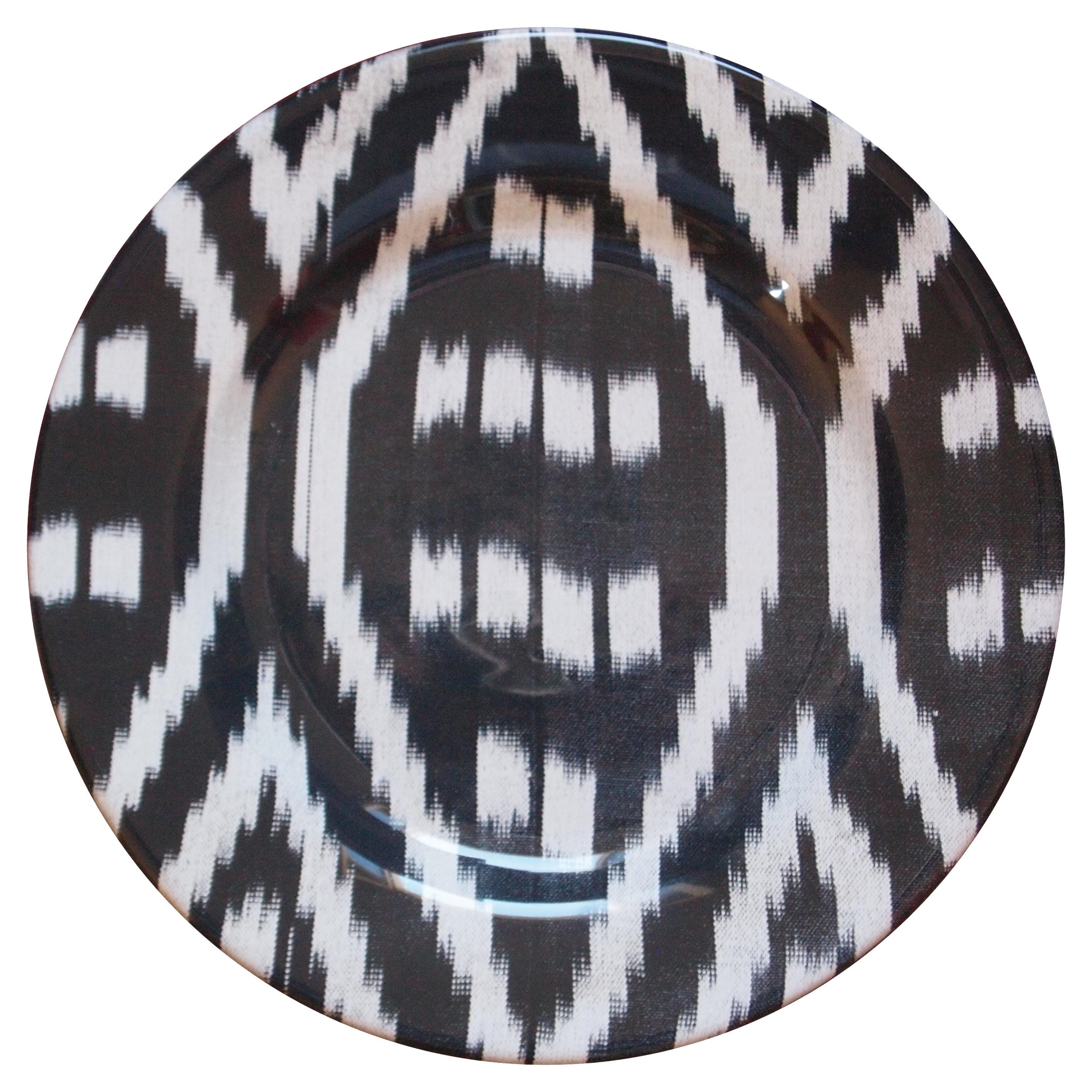Set de 2 platos de postre de cerámica Ikat - Estilo #08