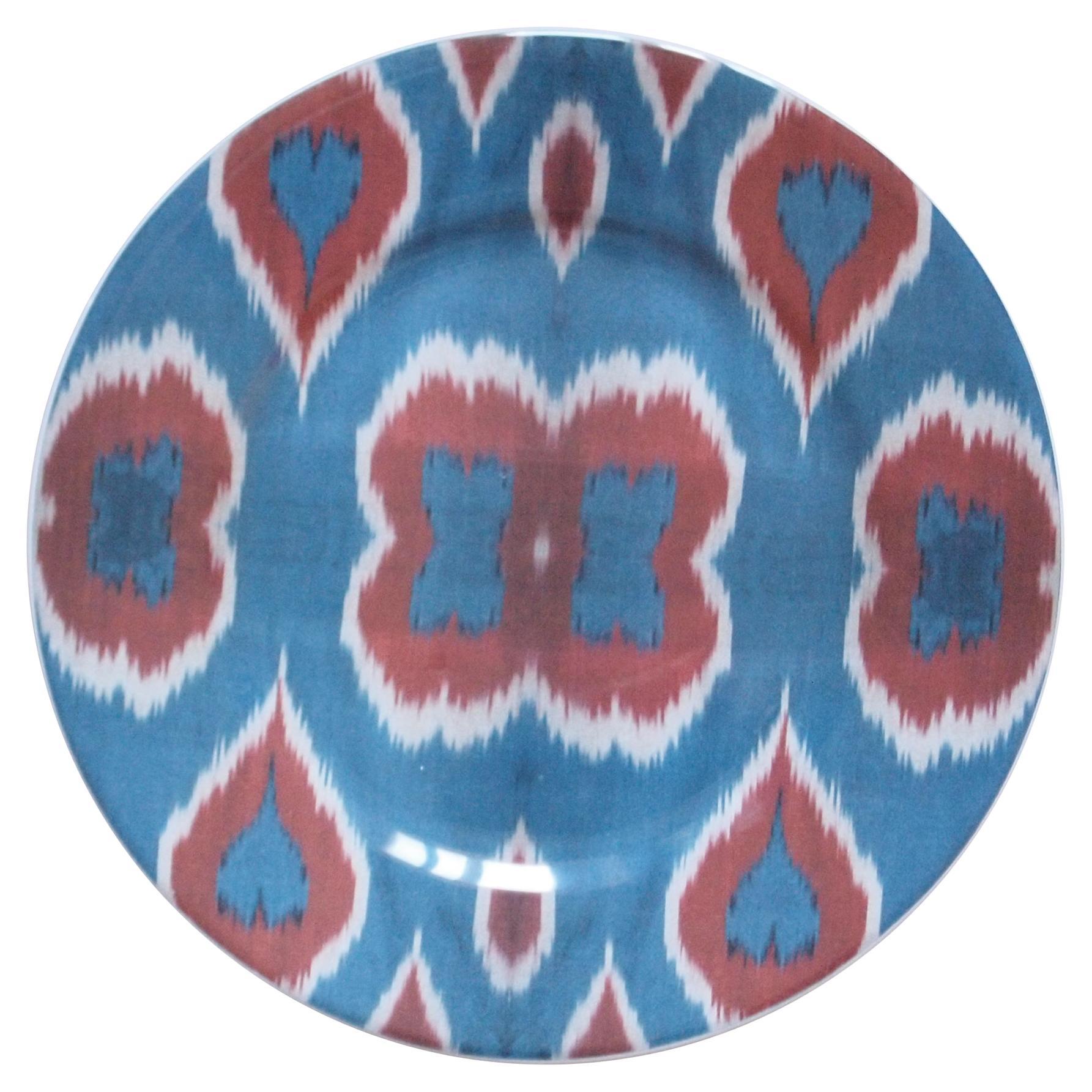 Set de 2 platos de postre de cerámica Ikat - Estilo #76