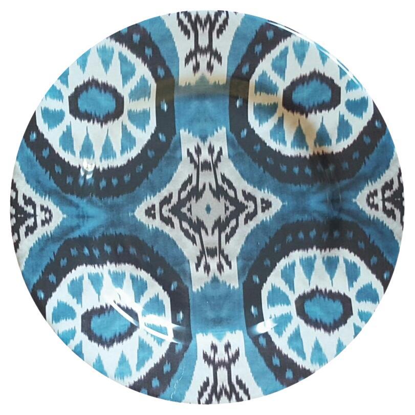 Set de 2 platos de postre de cerámica Ikat - Estilo #89