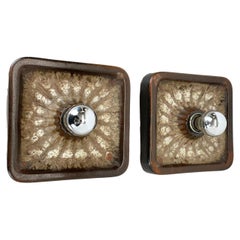 set of 2 Ceramic "POP ART" Fat Lava Wall Light, Hustadt Leuchten, Germany, 1970
