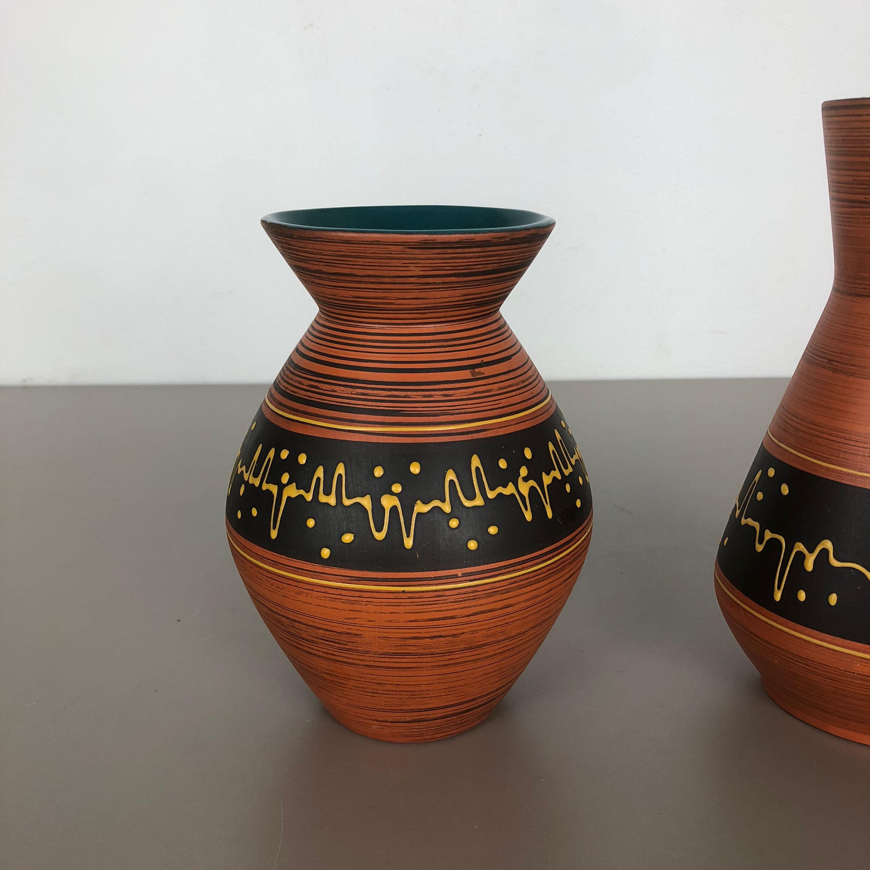 Set von 2 Keramikvasen Heinz Siery Carstens Tnnieshof, Deutschland, 1960er Jahre im Zustand „Gut“ im Angebot in Kirchlengern, DE