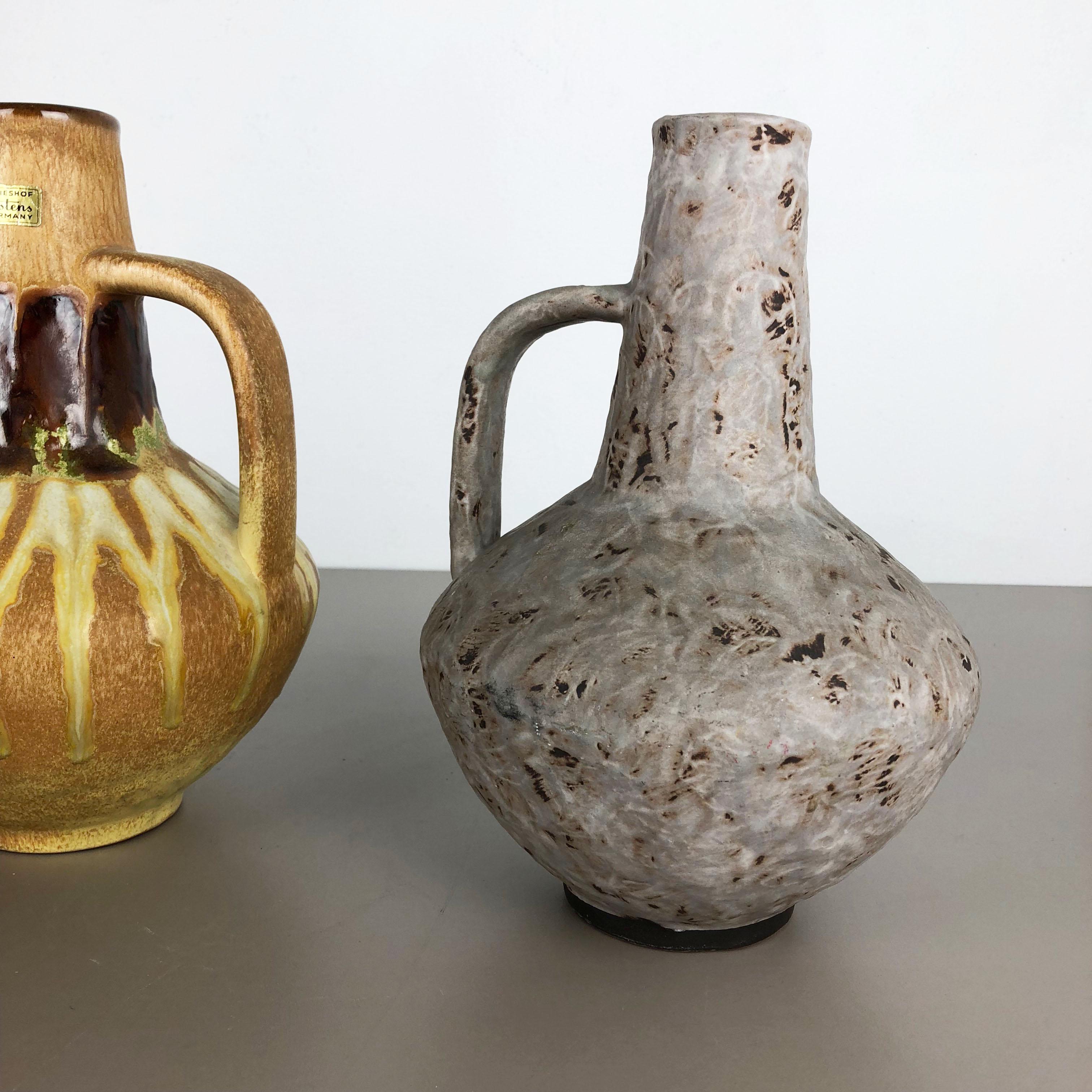 Set of 2 Ceramic Pottery Vase Heinz Siery Carstens Tönnieshof, Germany, 1970s 5