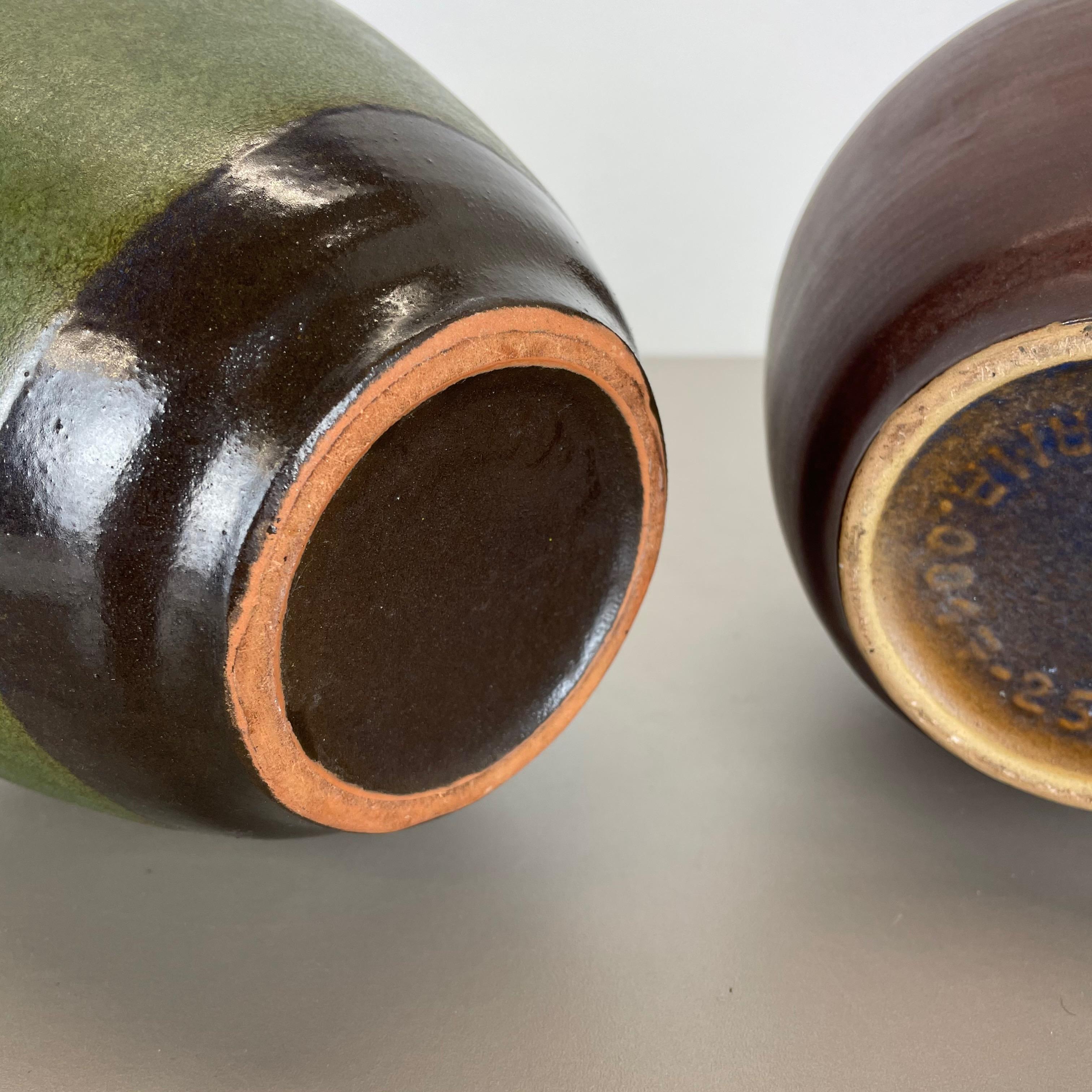 Set of 2 Ceramic Pottery Vase Heinz Siery Carstens Tönnieshof, Germany, 1970s For Sale 14