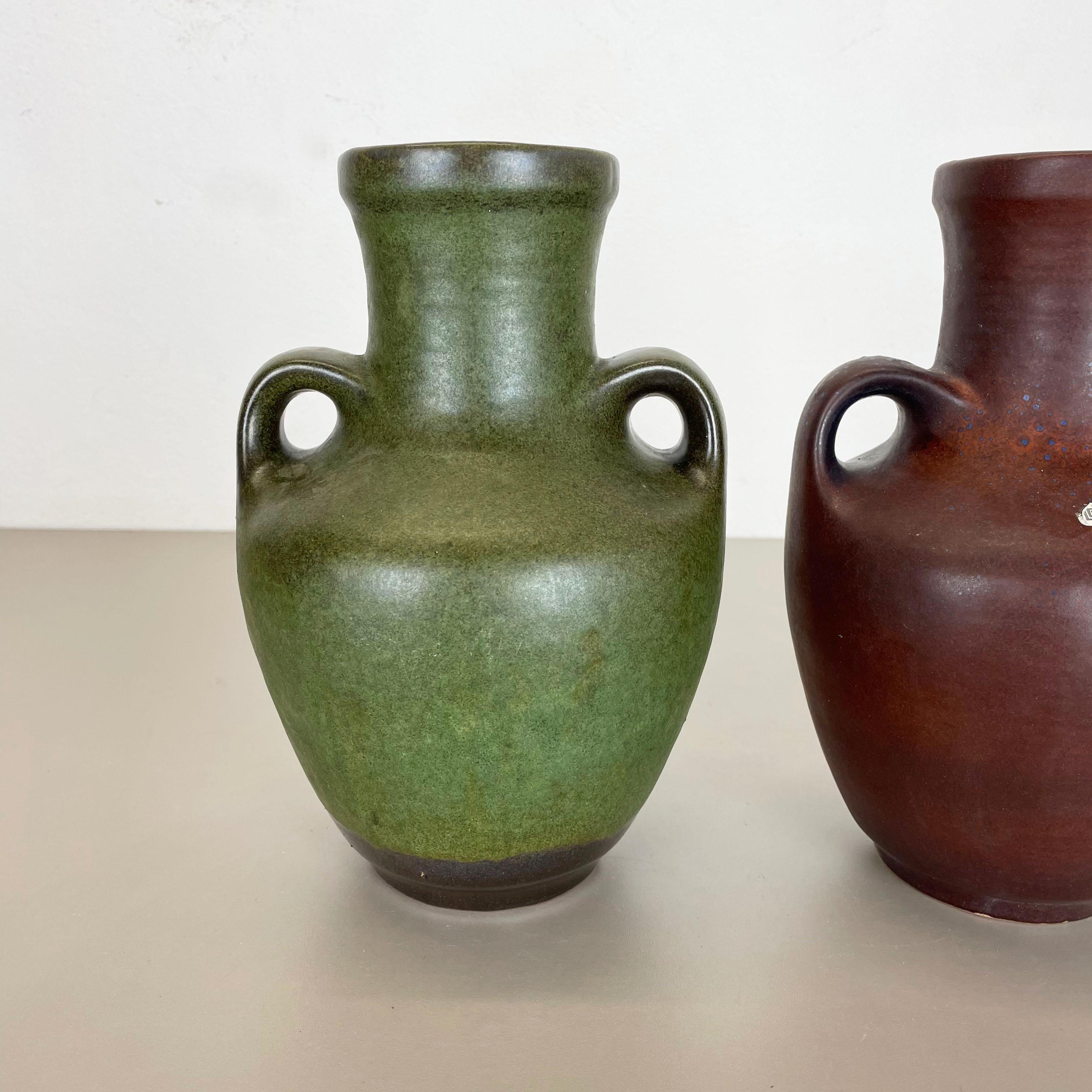 20th Century Set of 2 Ceramic Pottery Vase Heinz Siery Carstens Tönnieshof, Germany, 1970s For Sale
