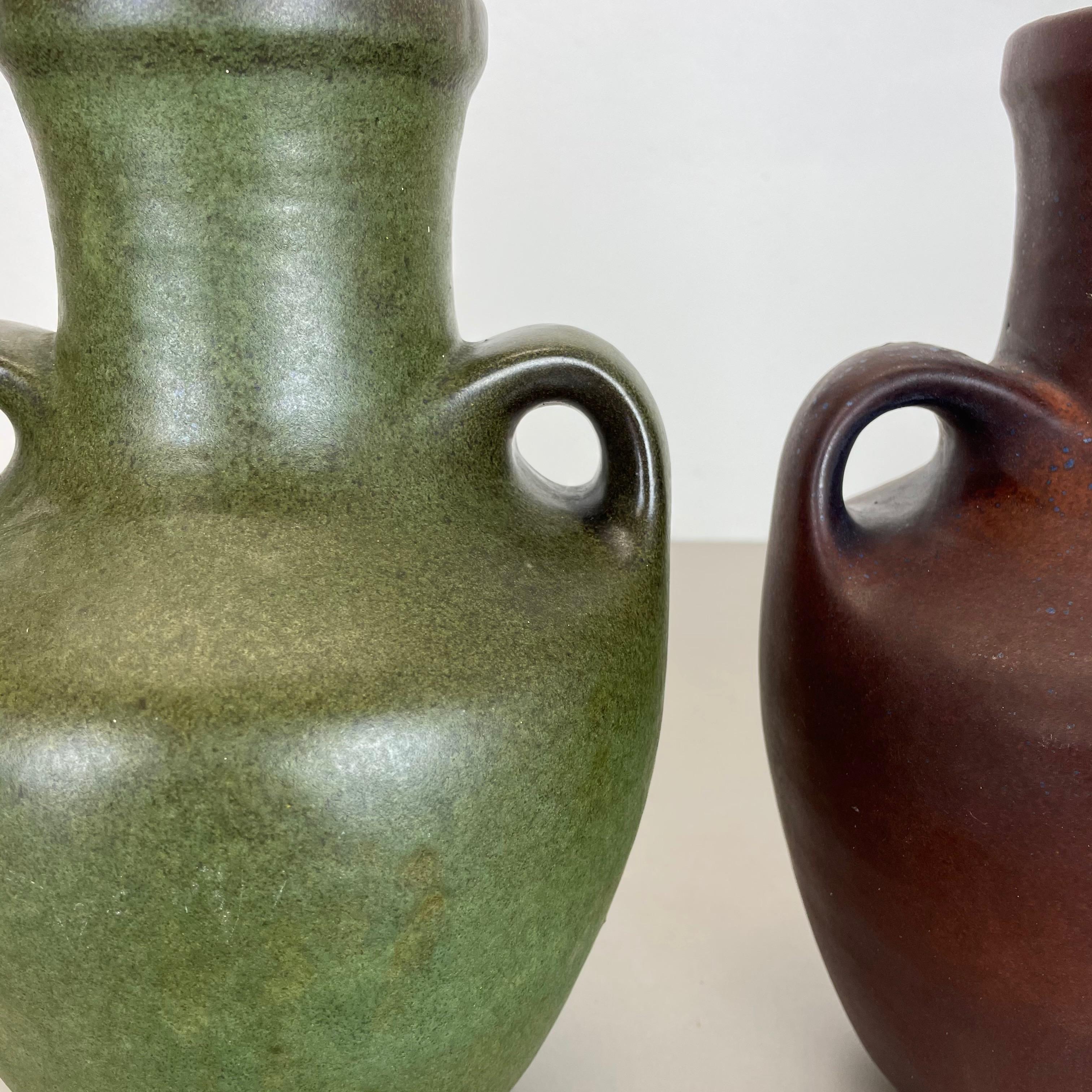 Set of 2 Ceramic Pottery Vase Heinz Siery Carstens Tönnieshof, Germany, 1970s For Sale 2