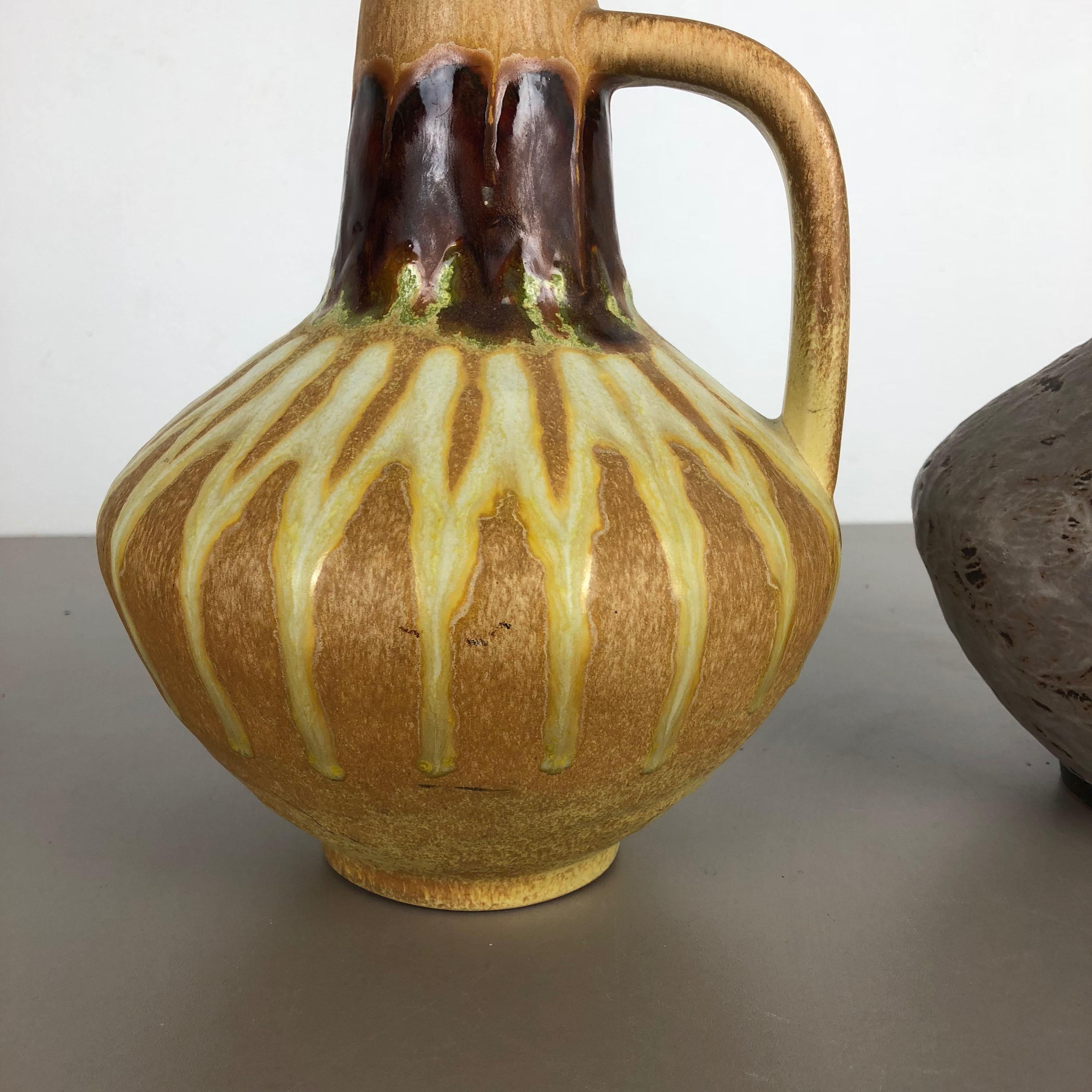 Set of 2 Ceramic Pottery Vase Heinz Siery Carstens Tönnieshof, Germany, 1970s 3