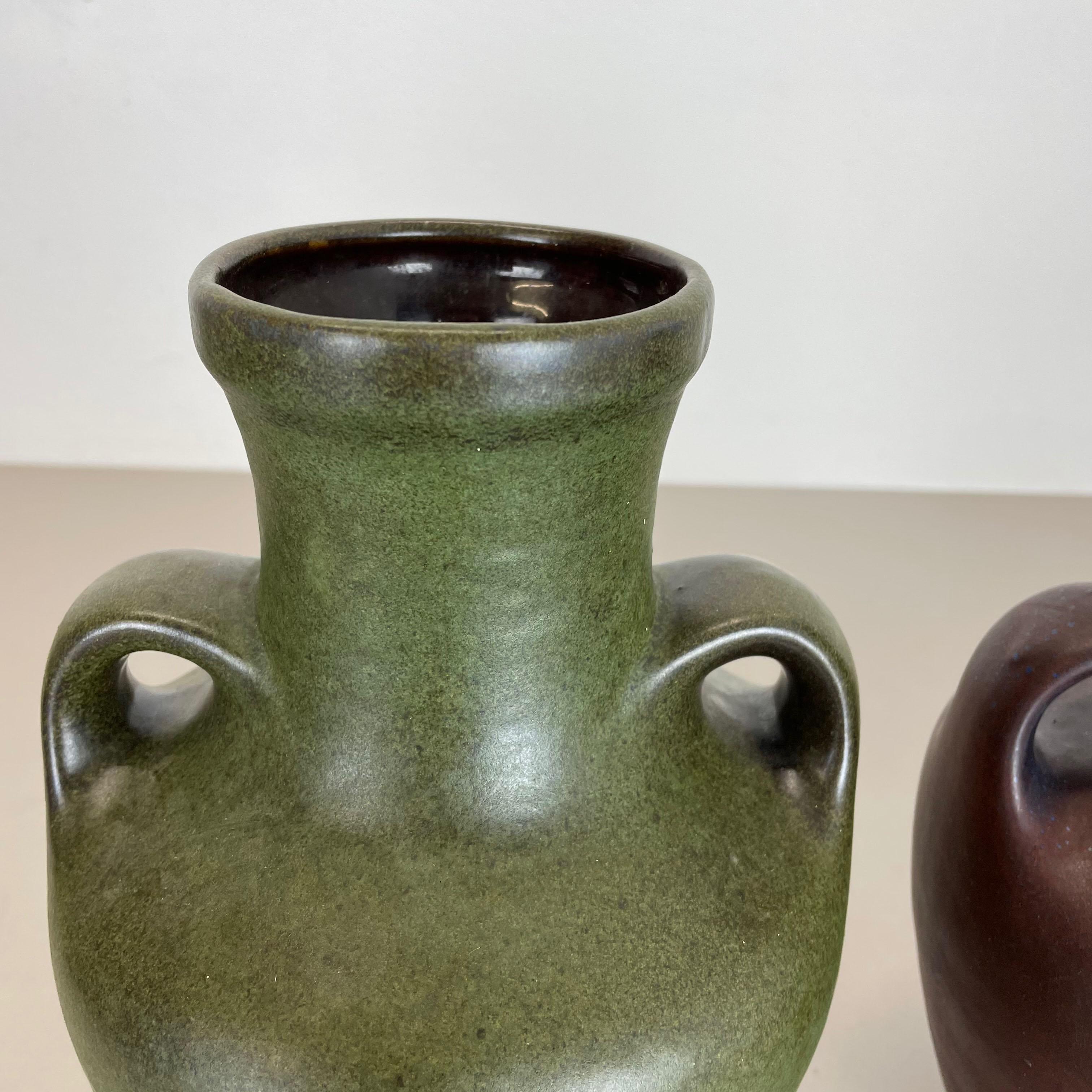 Set of 2 Ceramic Pottery Vase Heinz Siery Carstens Tönnieshof, Germany, 1970s For Sale 3