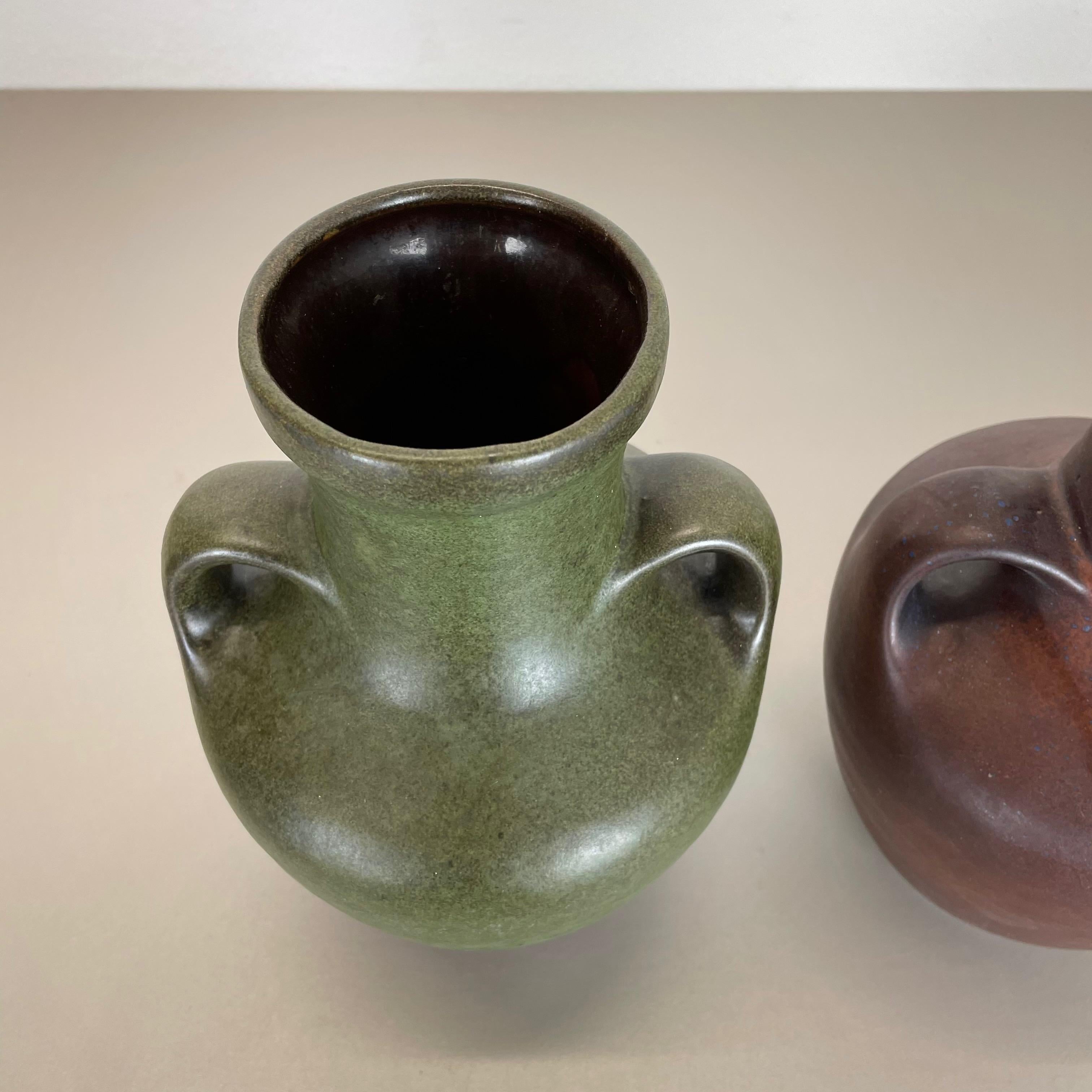 Set of 2 Ceramic Pottery Vase Heinz Siery Carstens Tönnieshof, Germany, 1970s For Sale 4