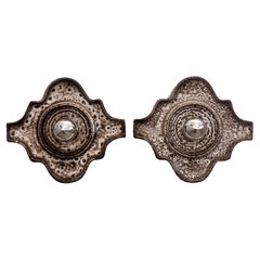 Satz von 2 keramischen Sconces oder Lights PAN Keramik, 1970er Fat Lava, Deutschland