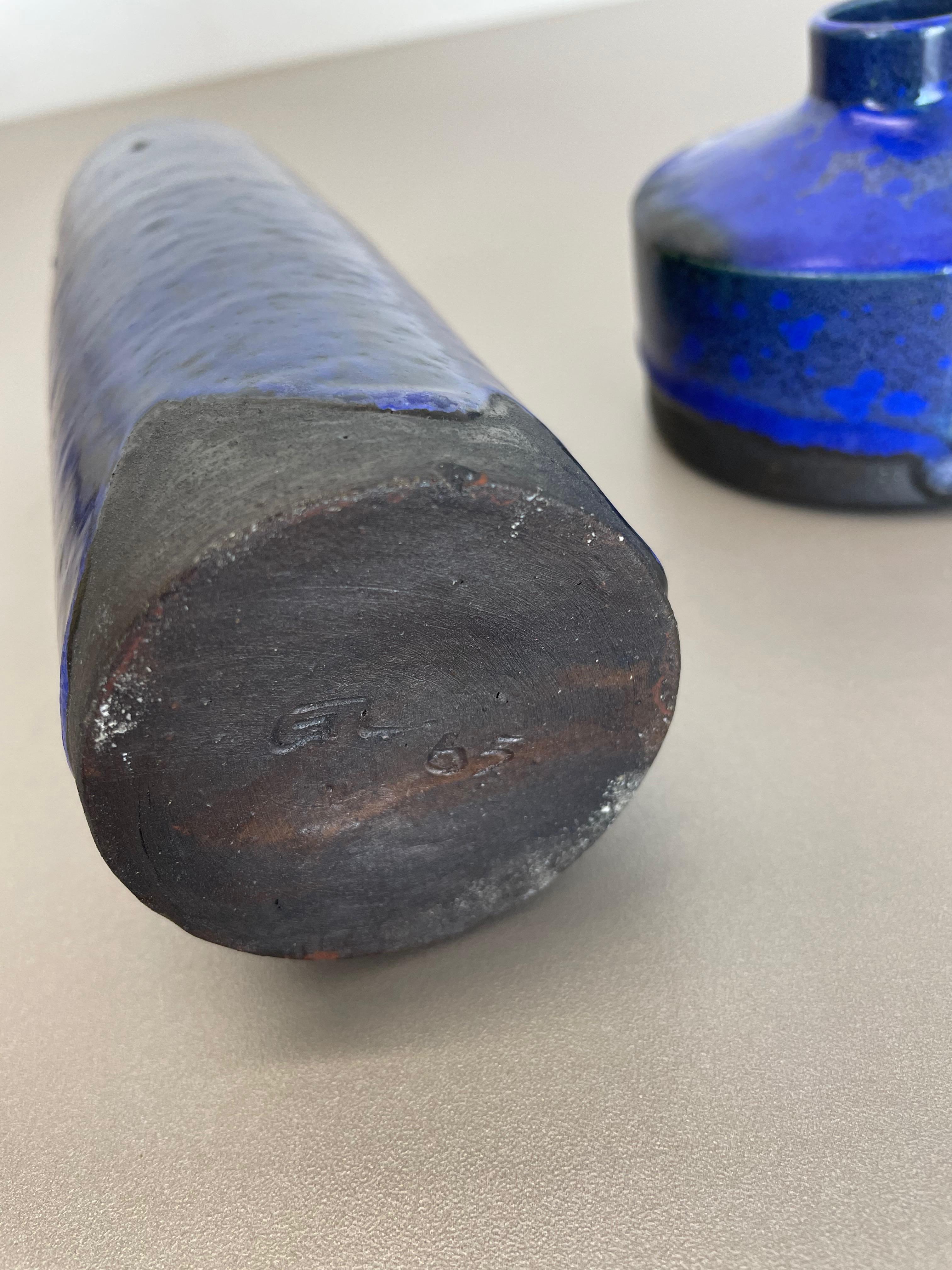 Lote de 2 jarrones de cerámica Studio Pottery 