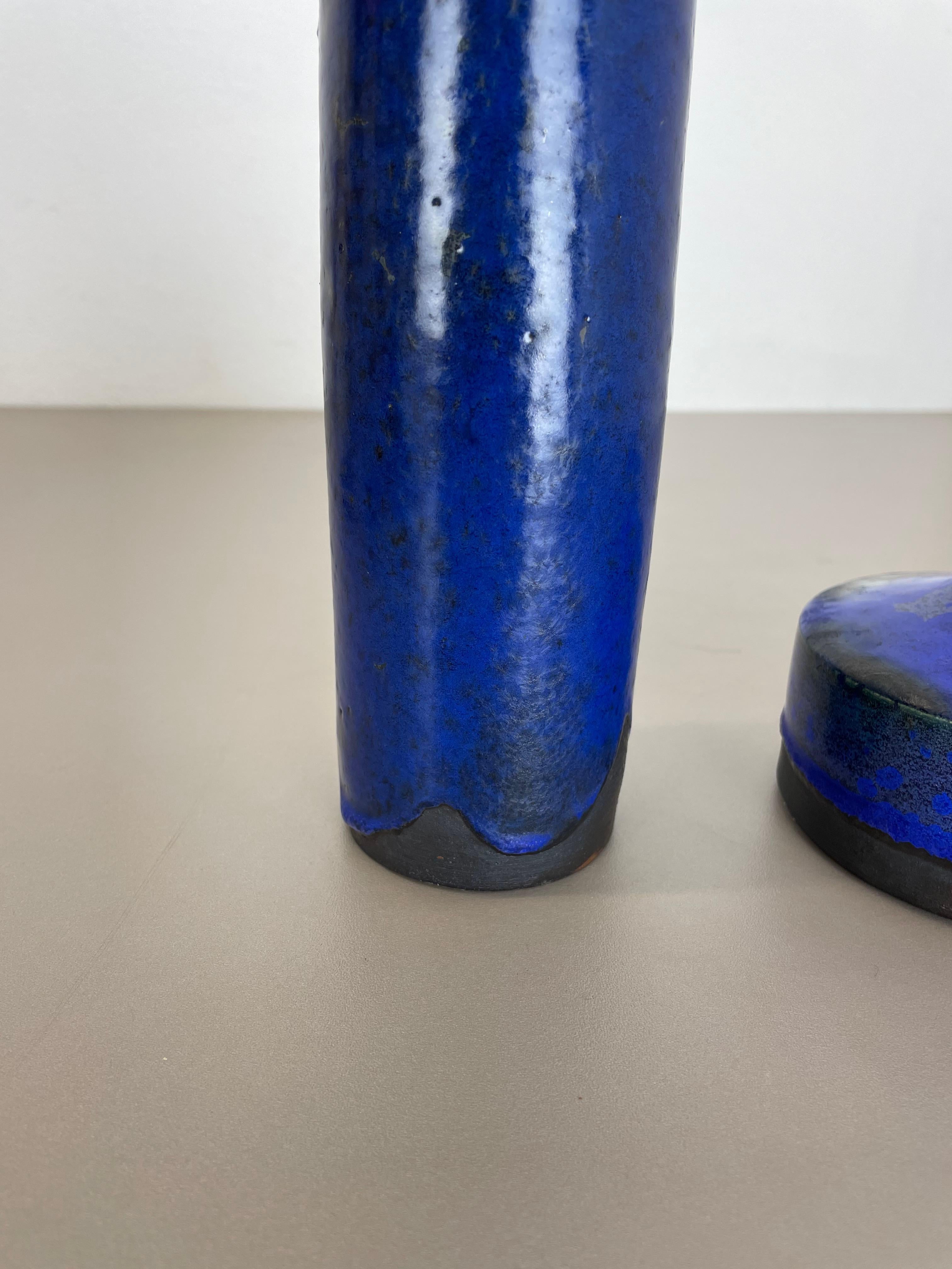 Lote de 2 jarrones de cerámica Studio Pottery 