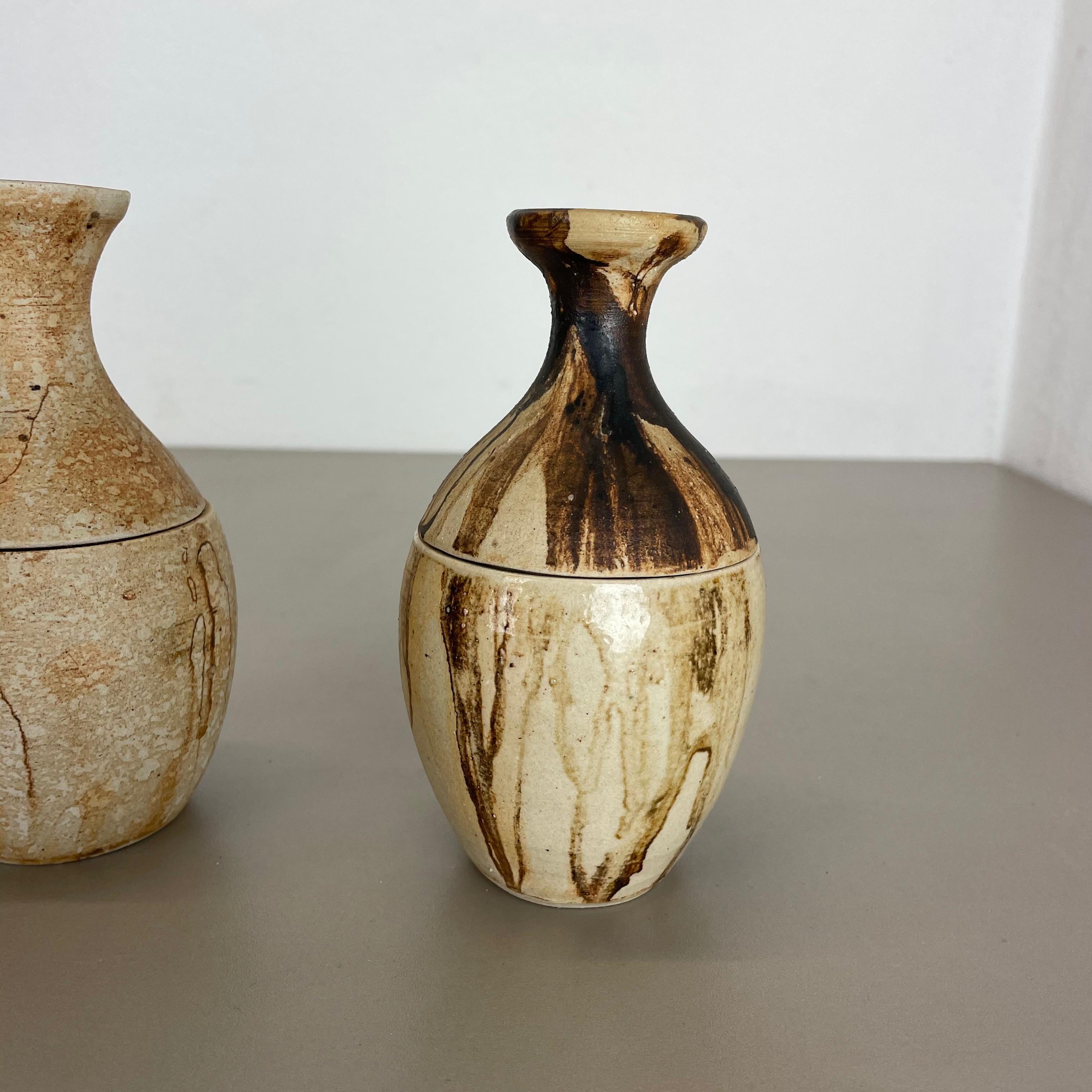 20th Century Set of 2 Ceramic Studio Pottery Objects by Gerhard Liebenthron, Germany, 1970s For Sale