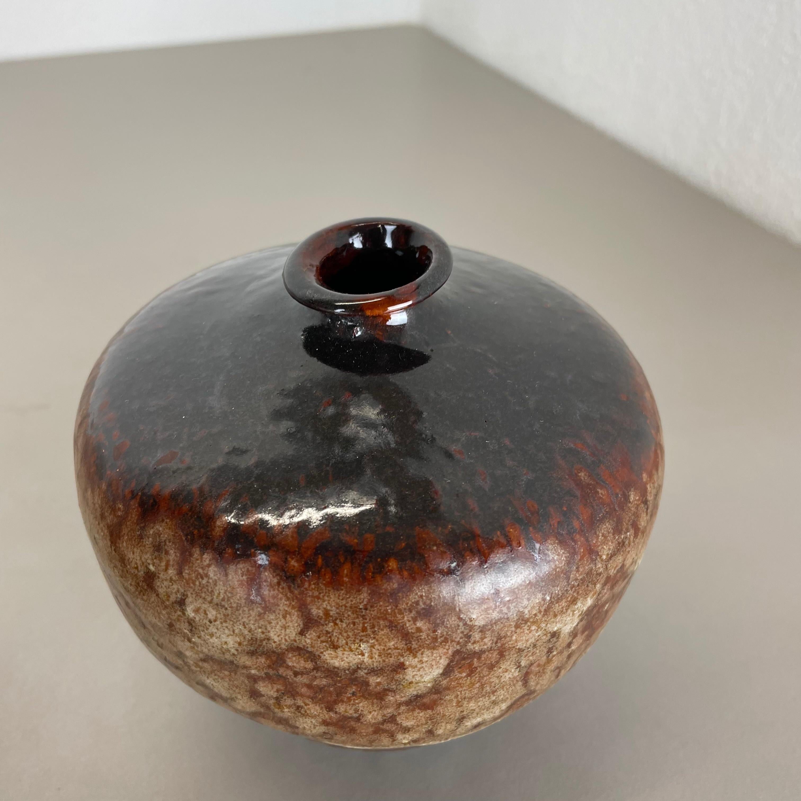 Set of 2 Ceramic Studio Pottery Vase by Elmar & Elke Kubicek, Germany, 1970s For Sale 4