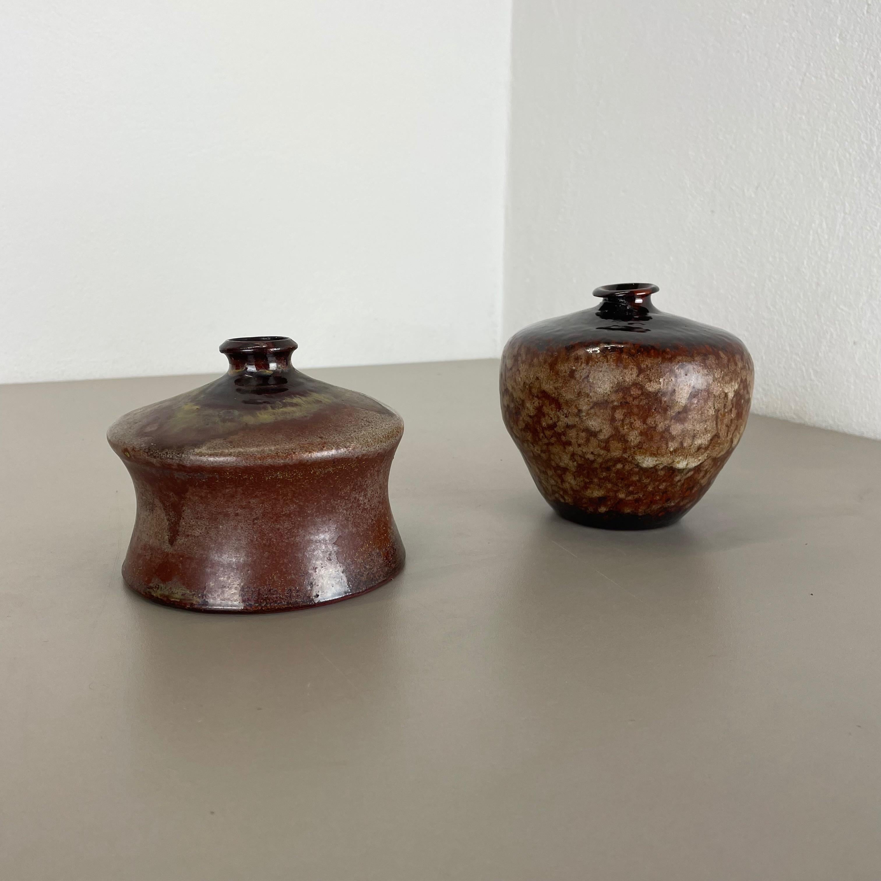 2er-Set Keramikvase von Elmar & Elke Kubicek, Deutschland, 1970er Jahre (Moderne der Mitte des Jahrhunderts) im Angebot