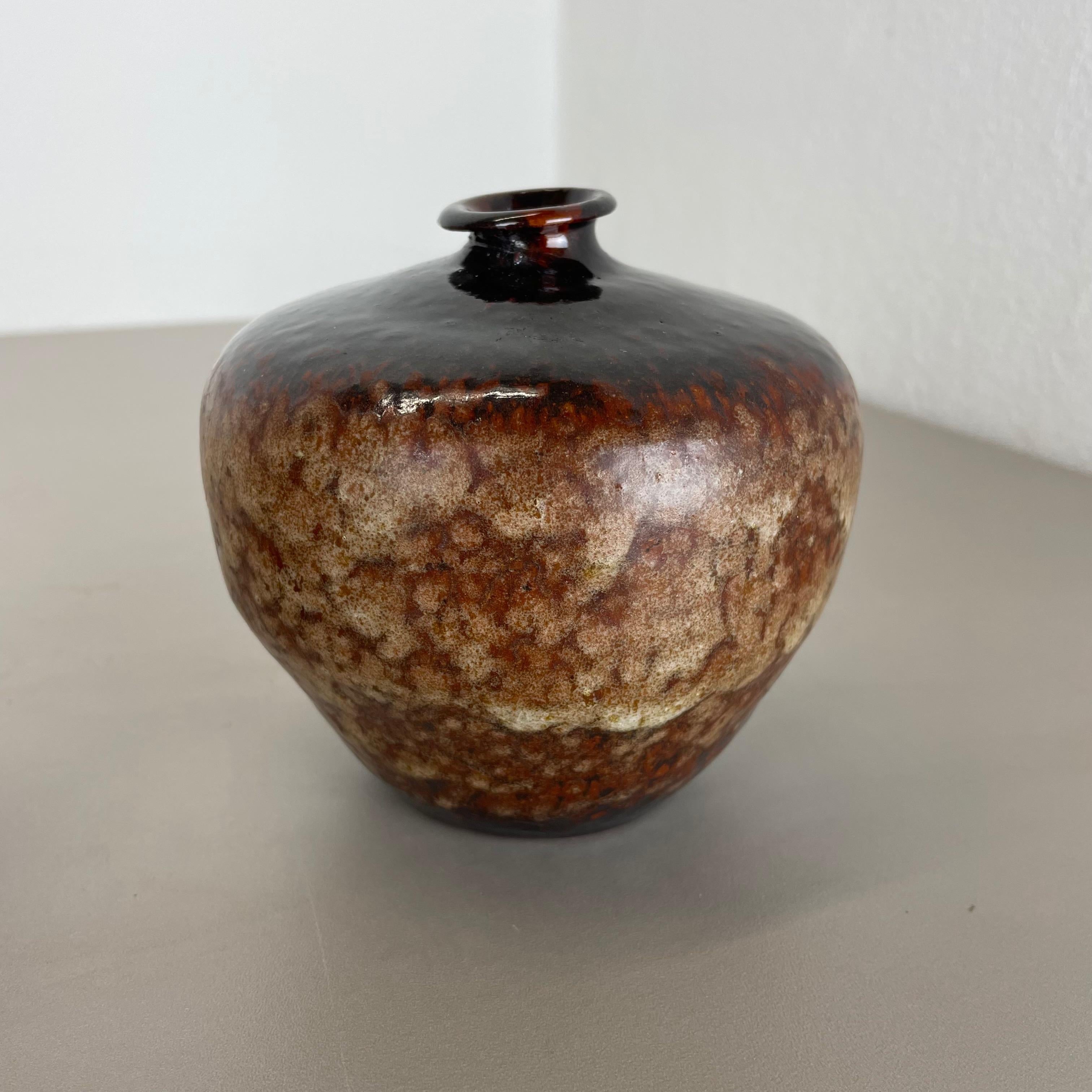 Set of 2 Ceramic Studio Pottery Vase by Elmar & Elke Kubicek, Germany, 1970s For Sale 3