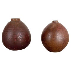 Set of 2 Ceramic Studio Pottery Vase by Elmar & Elke Kubicek, Germany, 1970s