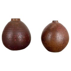 Ensemble de 2 vases en céramique de Studio Pottery d'Elmar et Elke Kubicek, Allemagne, 1970