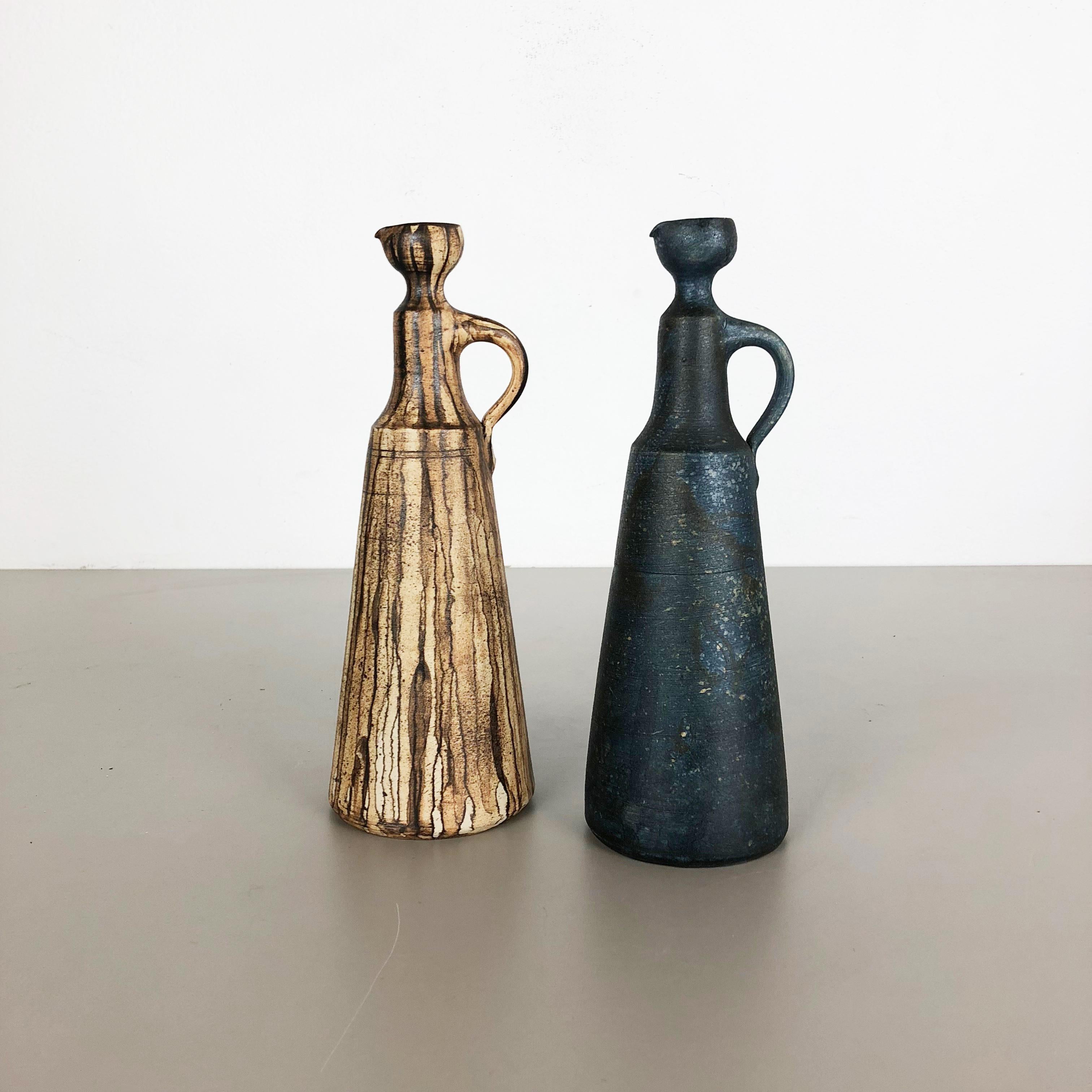 Set von 2 Keramik-Studio-Keramikvasen von Gerhard Liebenthron, Deutschland, 1980er Jahre (Moderne der Mitte des Jahrhunderts) im Angebot