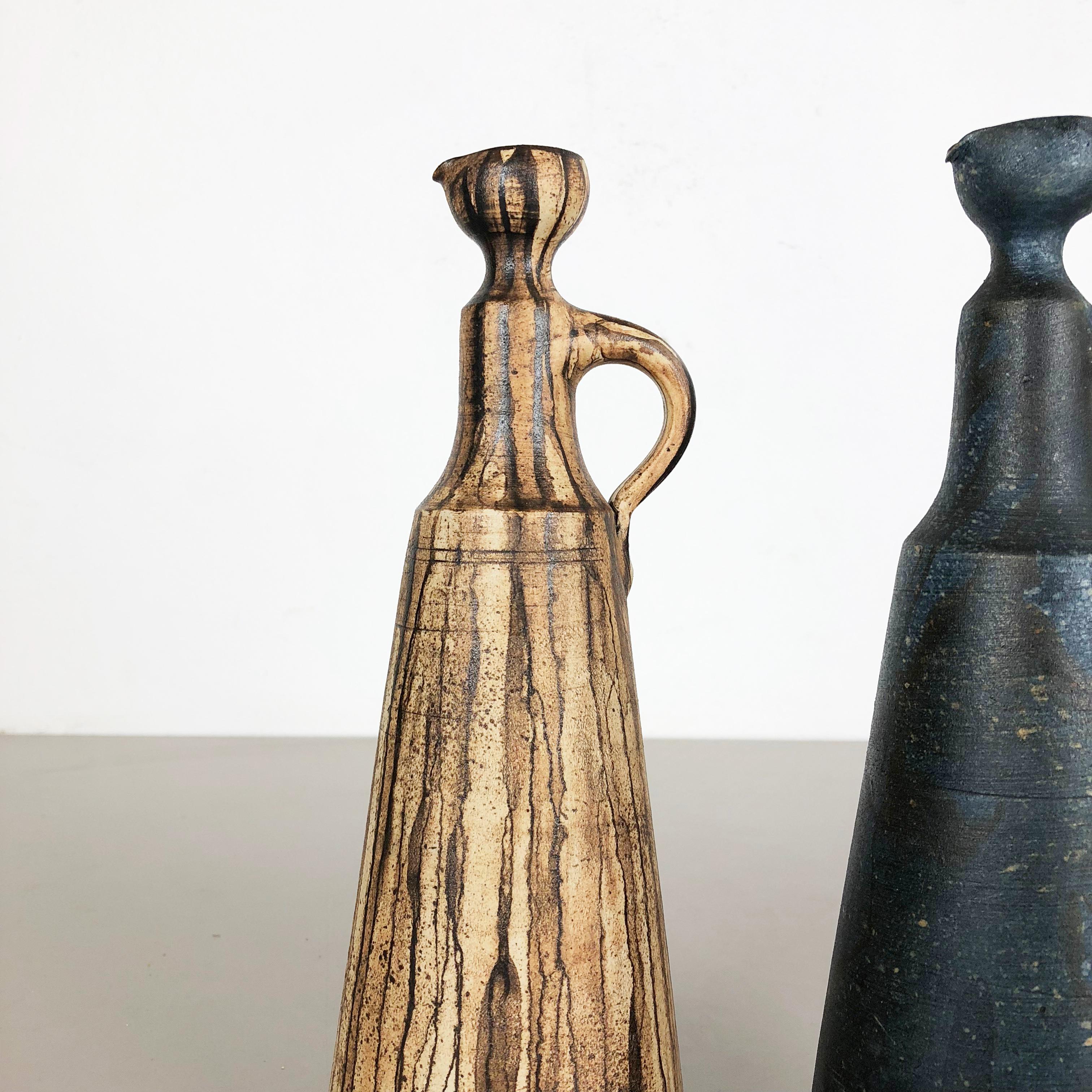 Set von 2 Keramik-Studio-Keramikvasen von Gerhard Liebenthron, Deutschland, 1980er Jahre (20. Jahrhundert) im Angebot