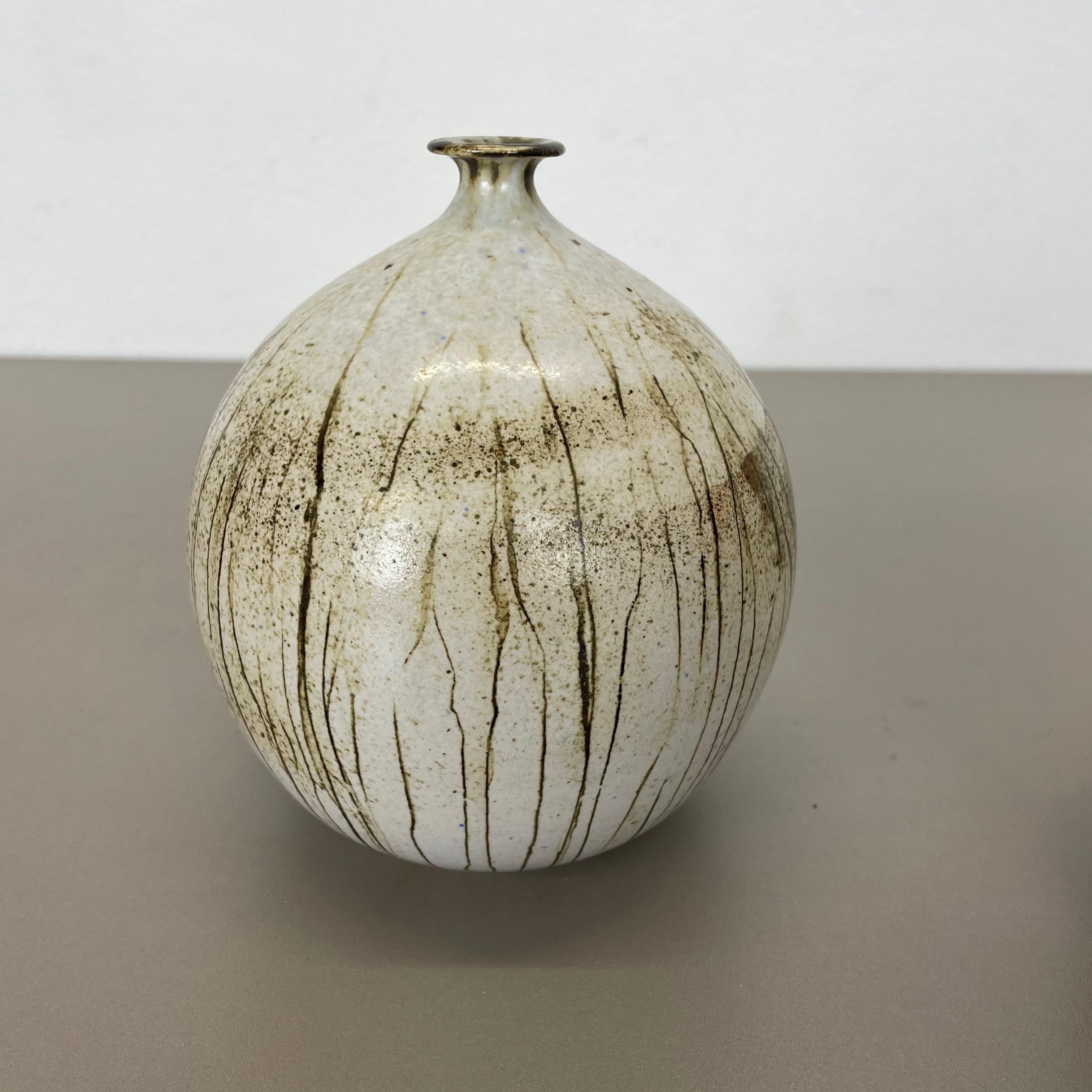 20th Century Set of 2 Ceramic Studio Pottery Vase by Gerhard Liebenthron, Germany, 1970s